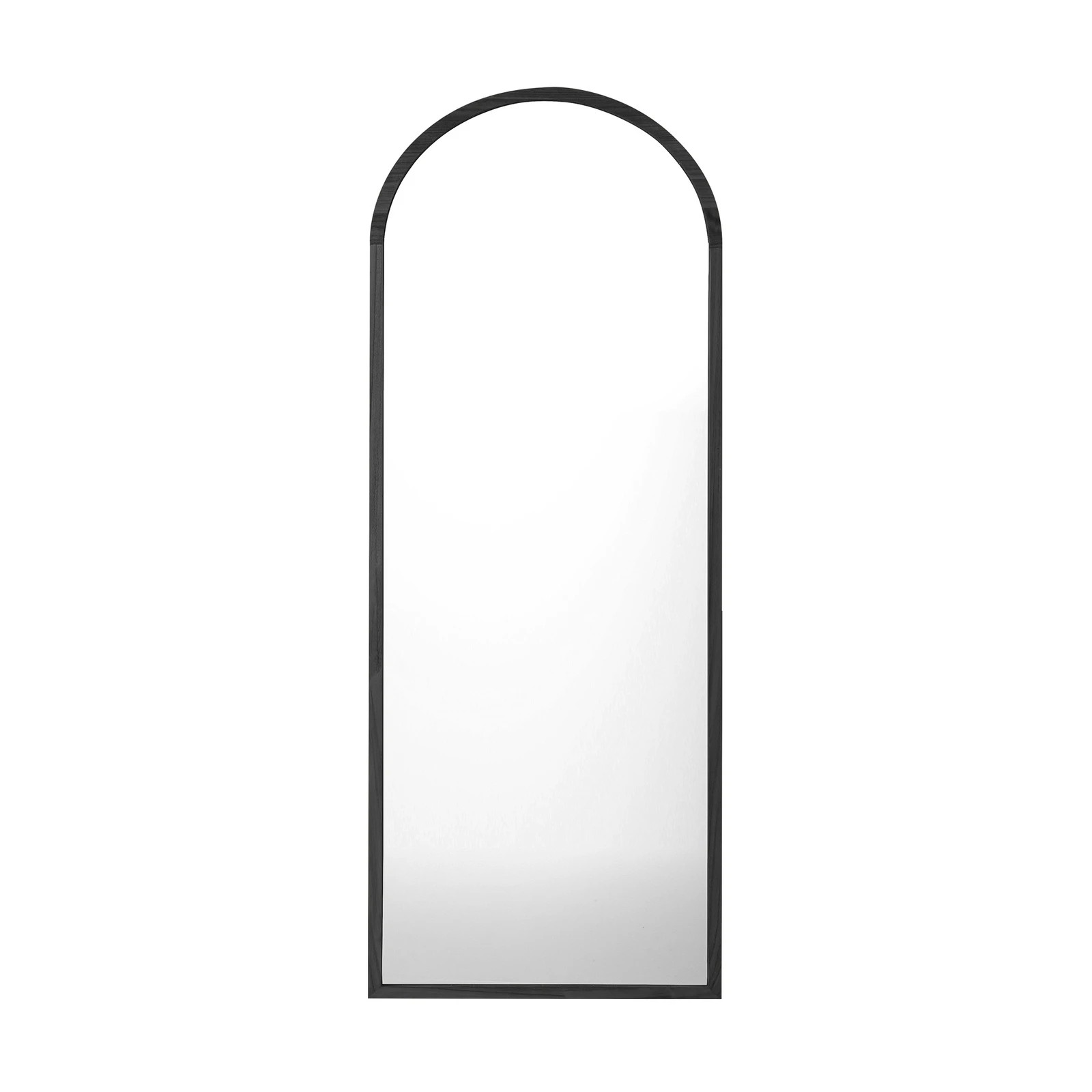 3 Oikiture Wooden Full Length Mirror 166x60cm Arched Dressing Floor Mirrors
 - Black, 3 of 9
