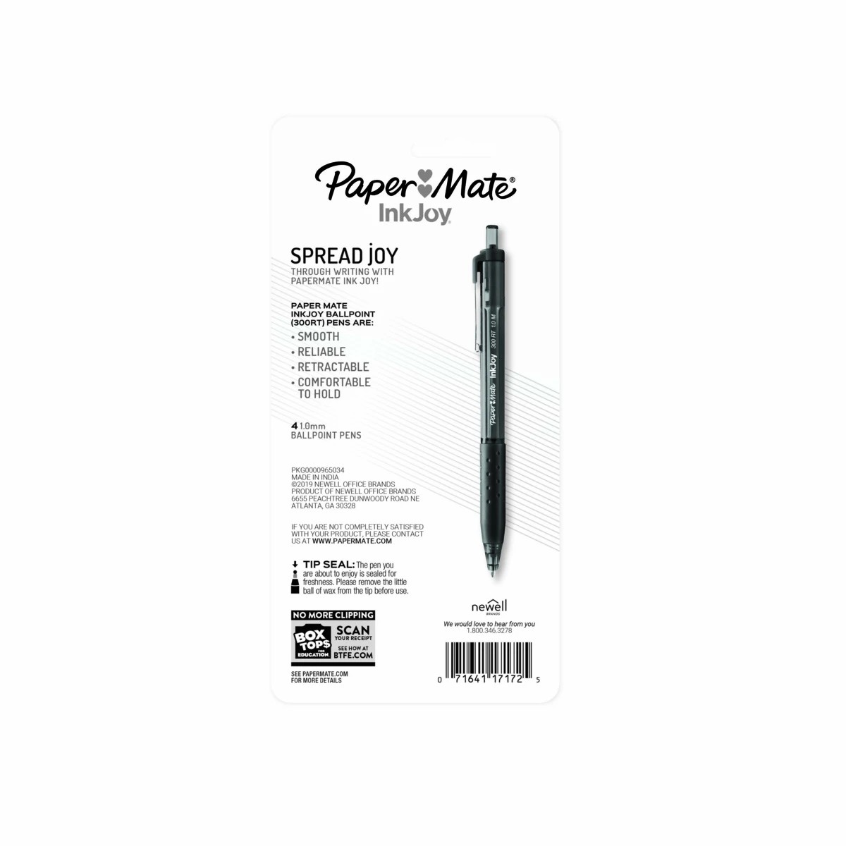 2 4 Pack Paper Mate InkJoy 300RT Retractable 1.0mm Ballpoint Pen - Black, 2 of 5