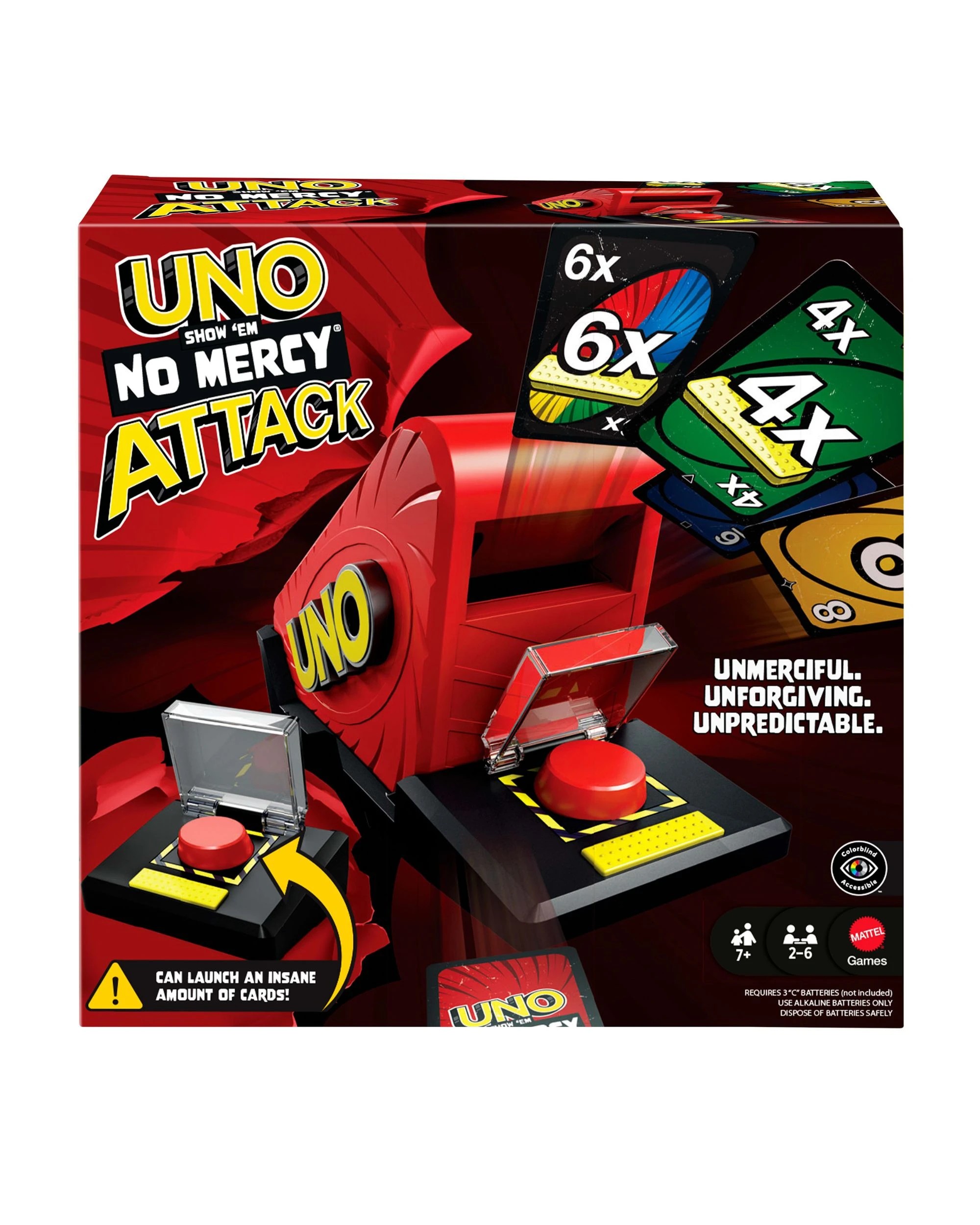 UNO Show ‘em No Mercy Attack Card Game With Card Launcher - Red - Kmart