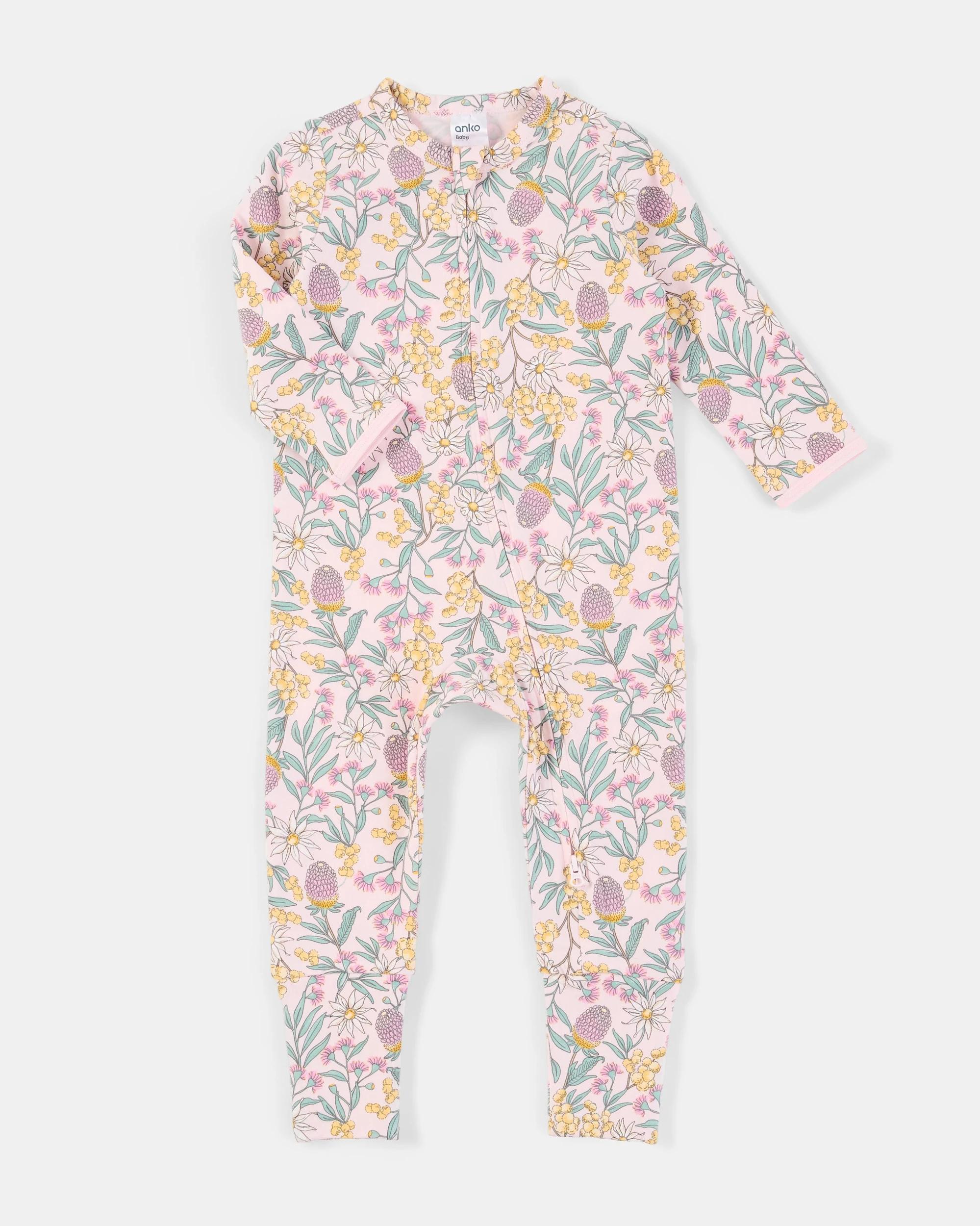 1 Turn Cuff Coverall Aus Floral, 1 of 3