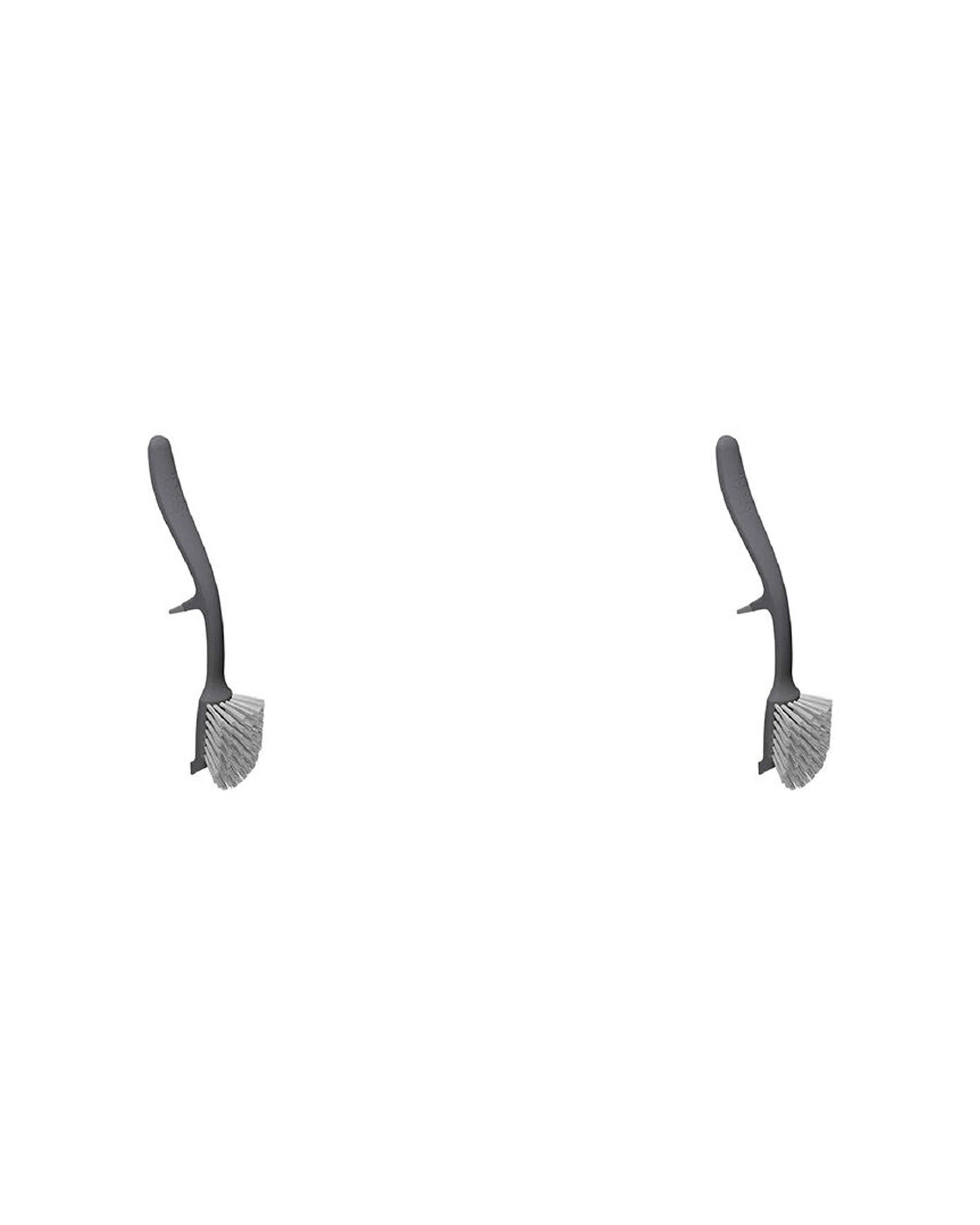 1 Joseph Joseph 2PK Edge 29cm Curved Dish Brush With Integrated Sink Rest - Grey, 1 of 5