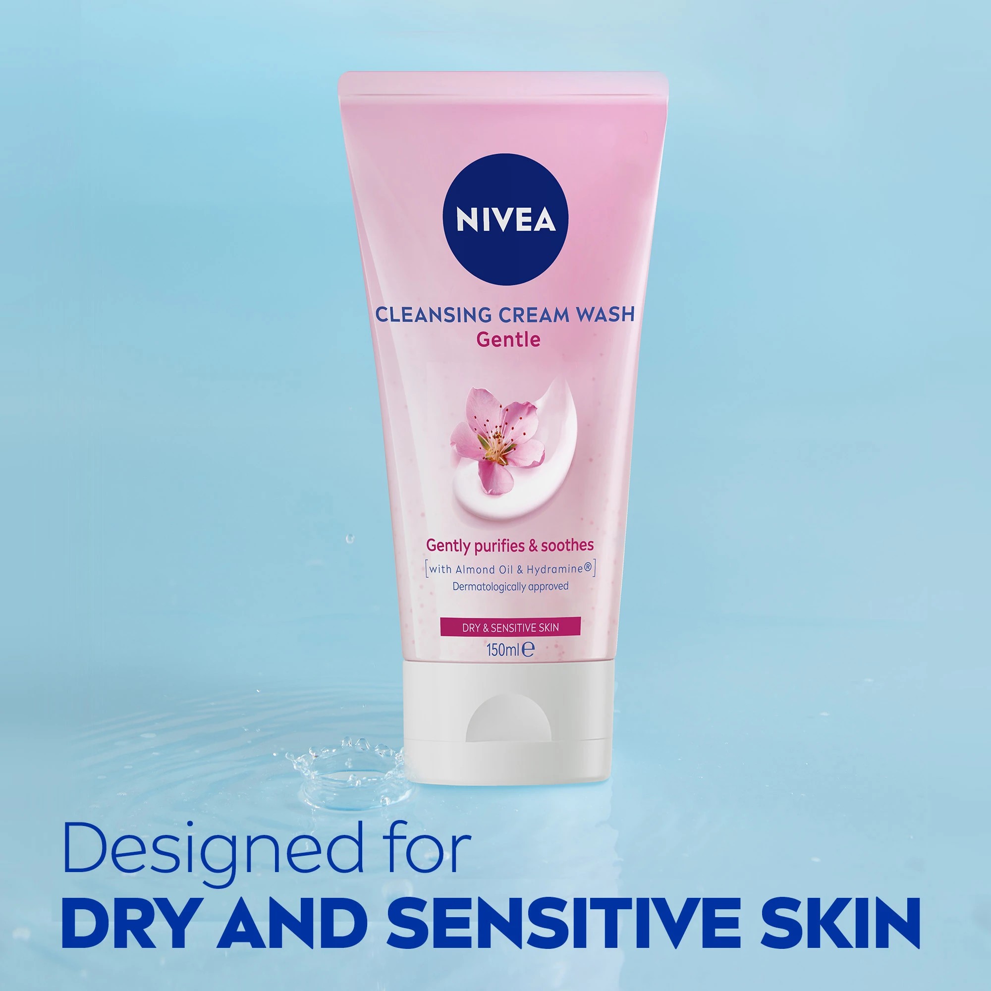 4 Nivea Gentle Cleansing Cream Wash 150ml - Almond Oil and Hydramine, 4 of 8