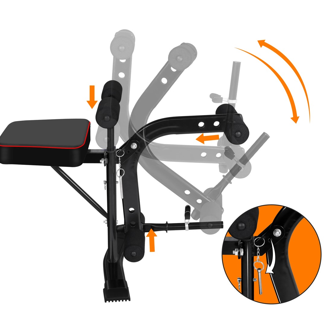 8 Black Lord Weight Bench 14in1 Press Multi-Station Fitness Home Gym Equipment, 8 of 9