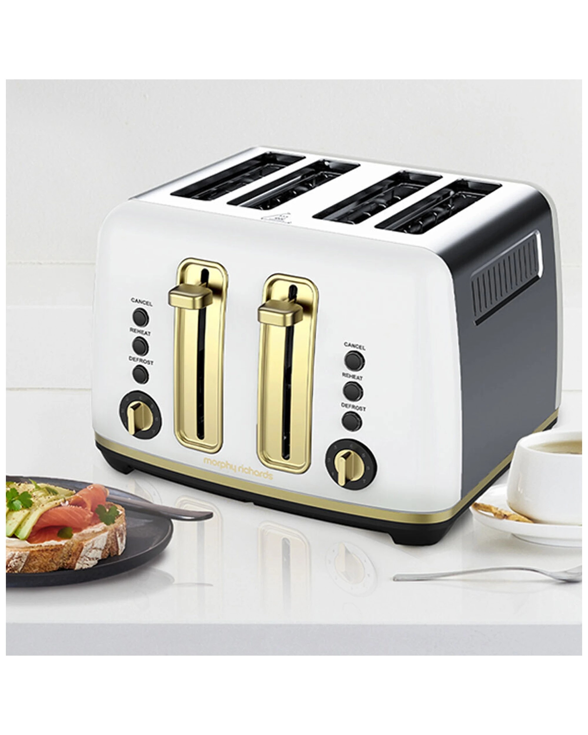 8 Morphy Richards Ascend Traditional Pyramid Kettle 2200W Boil Dry Protection
 - white, 8 of 9