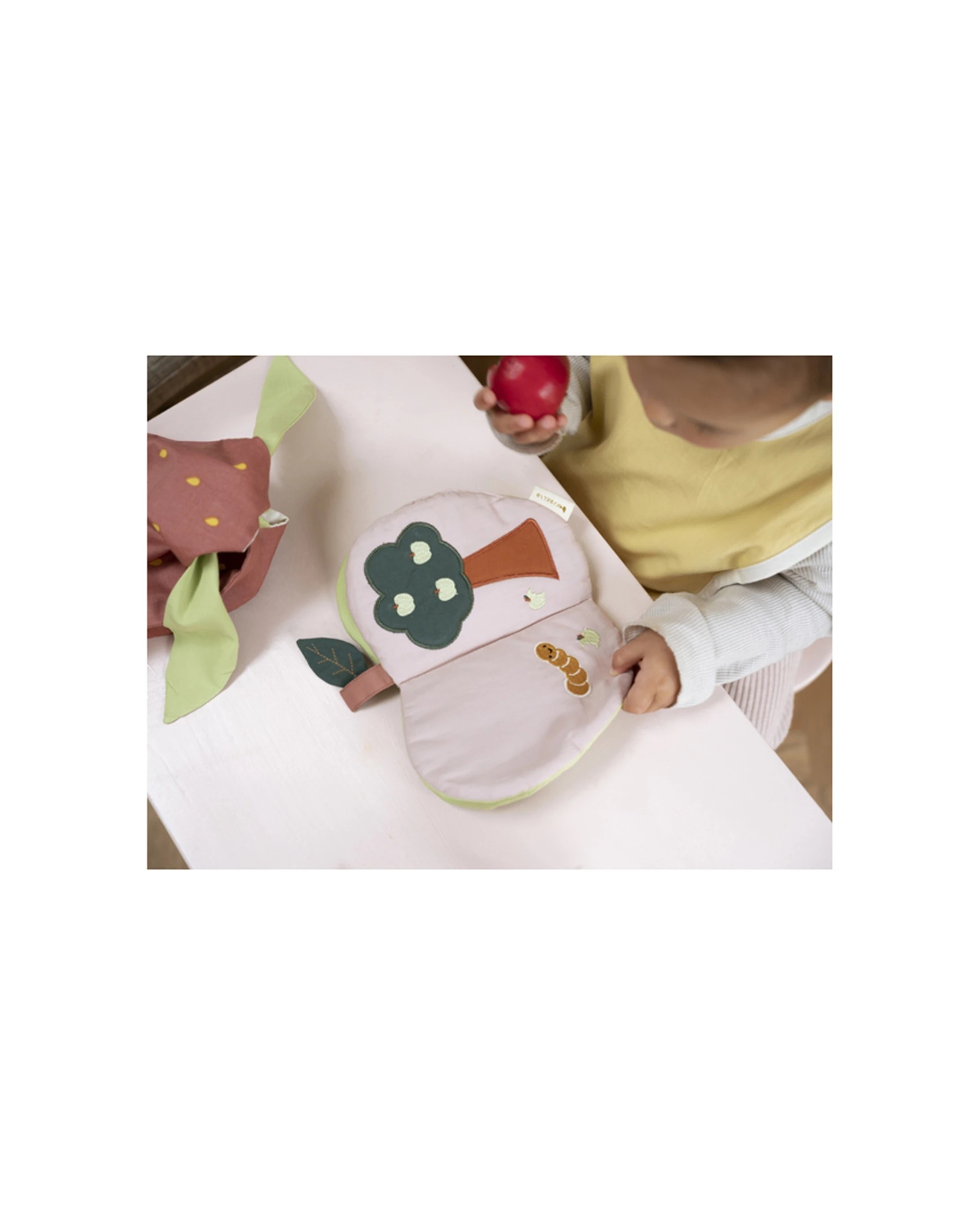 3 Fabelab Fabric Organic Cotton Book Green Apple Size 22cm - Green, 3 of 3