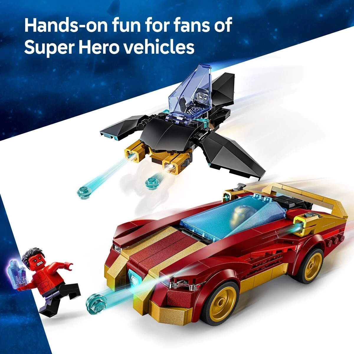 8 LEGO Marvel Iron Man Car & Black Panther vs. Red Hulk 76310, 8 of 10
