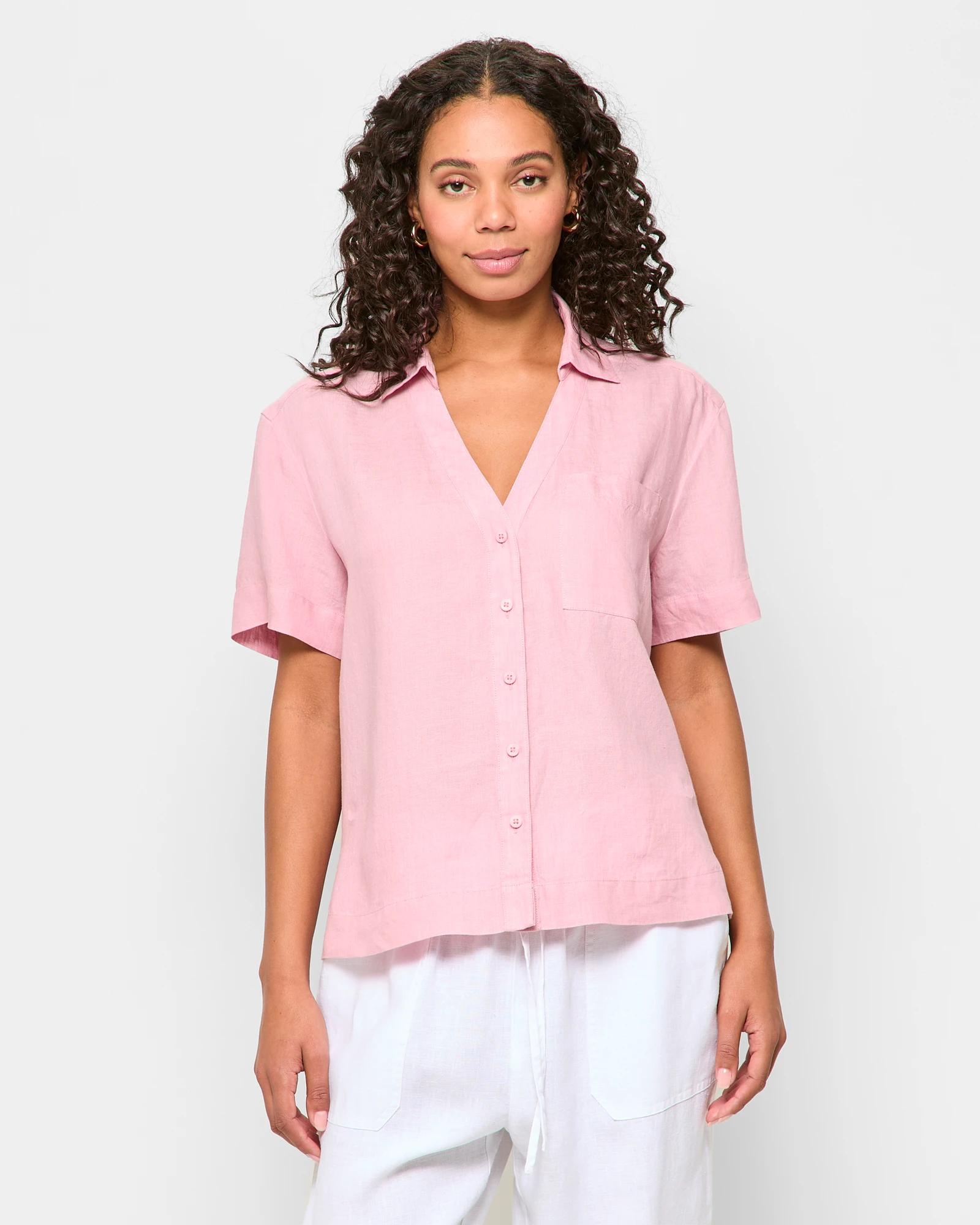 1 Target European Linen Shirt PINK, 1 of 5