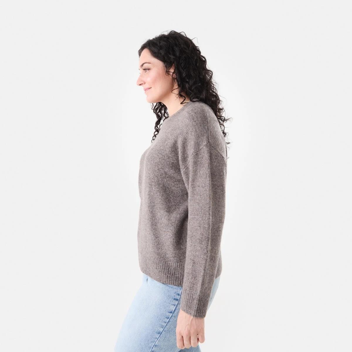 2 Relaxed Jumper Taupe Mrl, 2 of 5