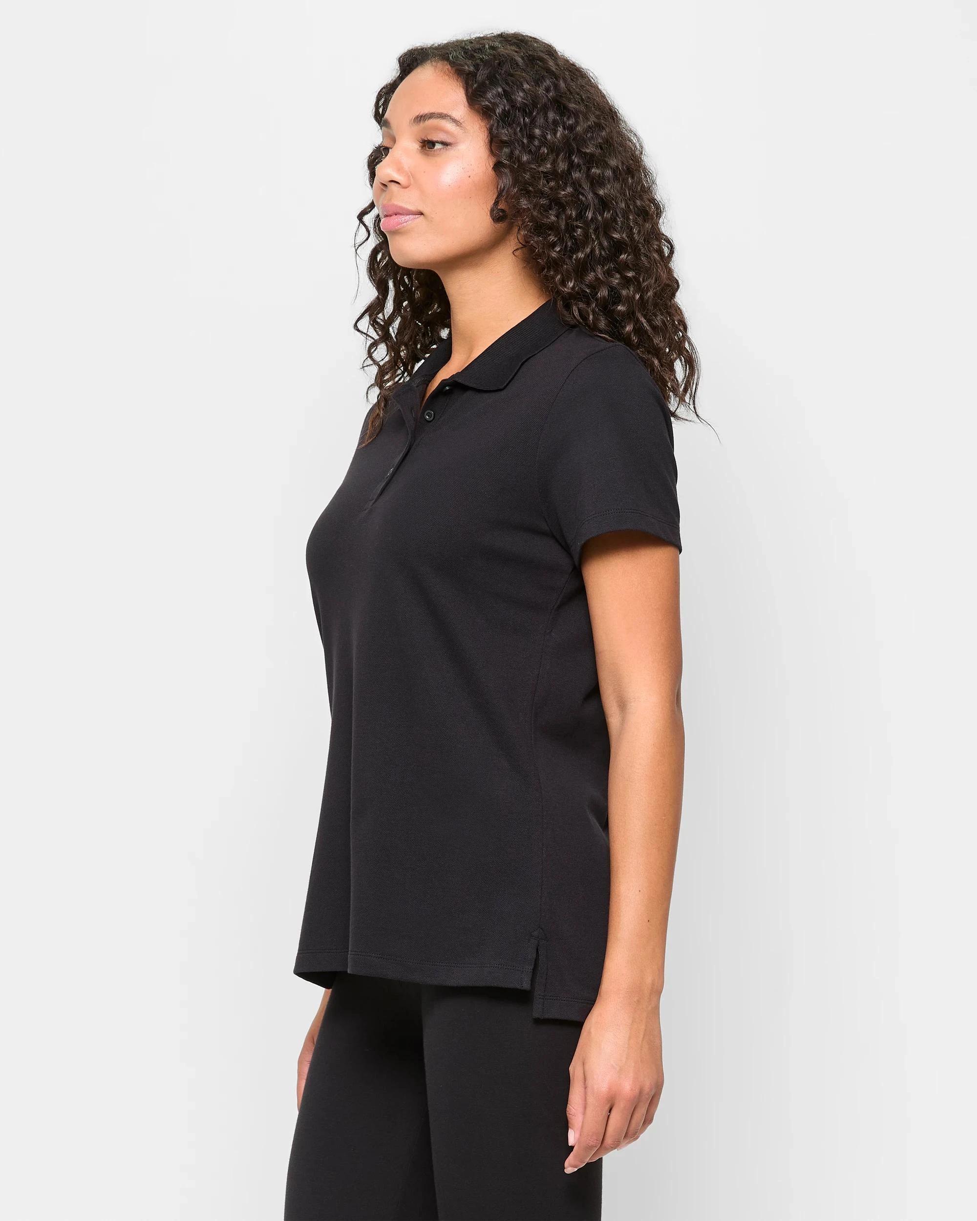 3 Target Active Australian Cotton Polo T-Shirt BLACK, 3 of 5