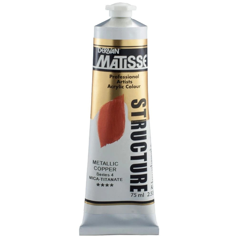 1 Derivan Matisse Structure Paint 75mL Metallic Copper S4, 1 of 2