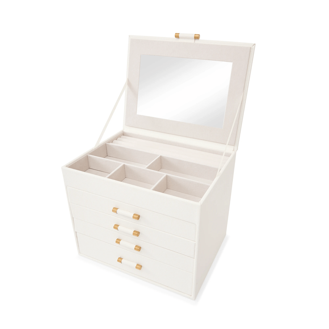 3 5 Tier Jewellery Box - Milky White, 3 of 9