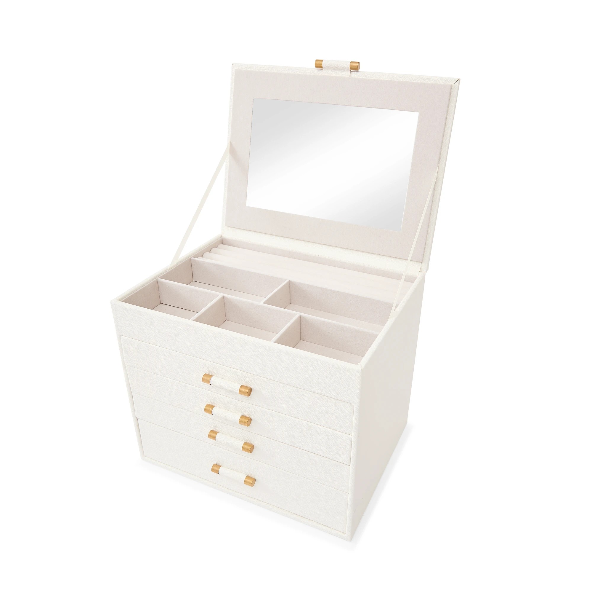 3 5 Tier Jewellery Box - Milky White, 3 of 9