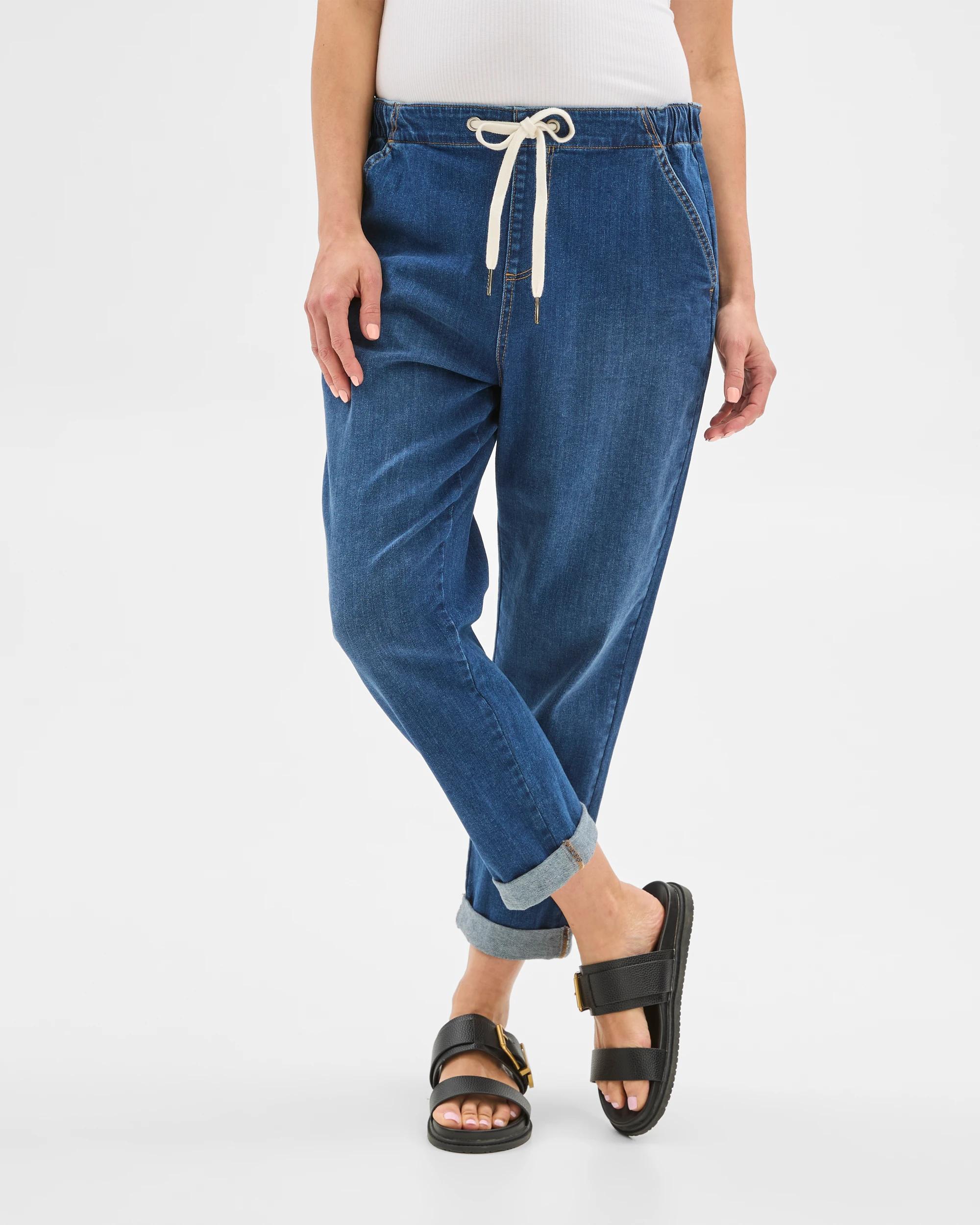 4 Target Maternity Slim Denim Jogger Pants MEDITERRANEAN BLUE, 4 of 6