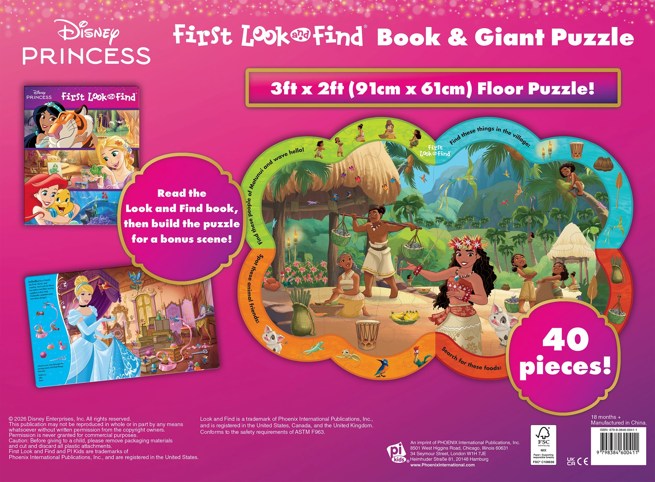 3 Disney Princess: Little First Look and Find Book and Puzzle Set, 3 of 7