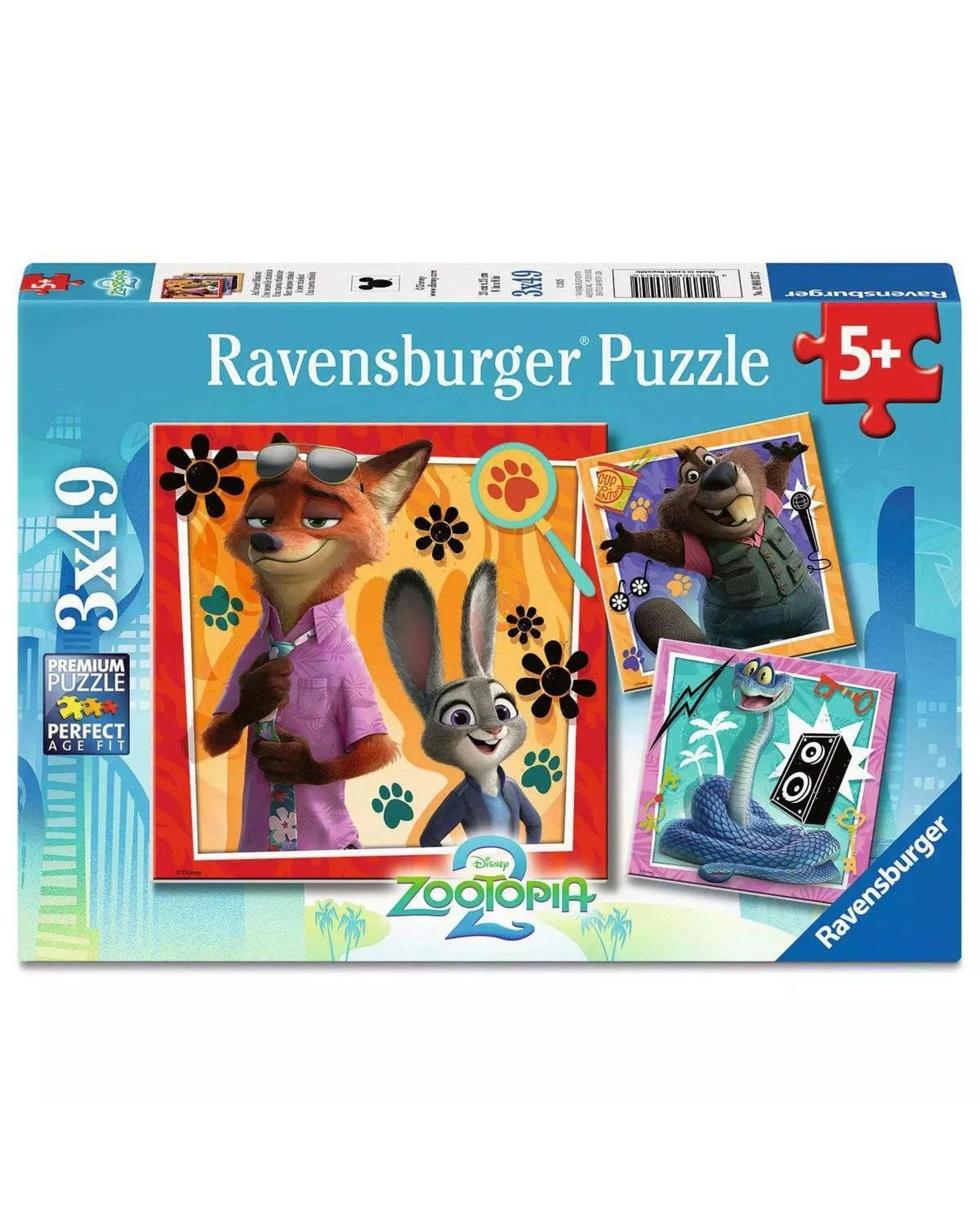 1 Ravensburger Disney Zootopia 2 A New Mission 3 x 49 Piece Jigsaw Puzzle 3 Pack, 1 of 6