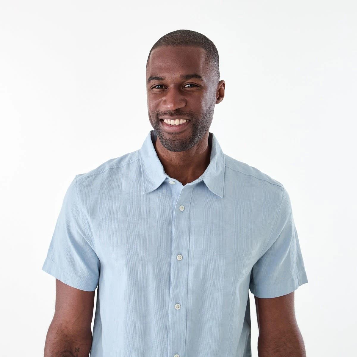 4 Short Sleeve Dobby Shirt FOG BLUE, 4 of 6