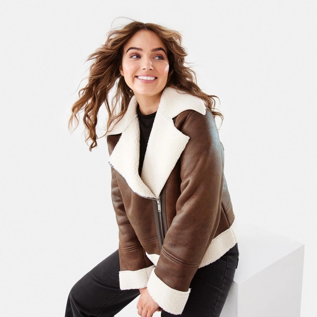 10 Shearling Jacket Melt Brown, 10 of 10