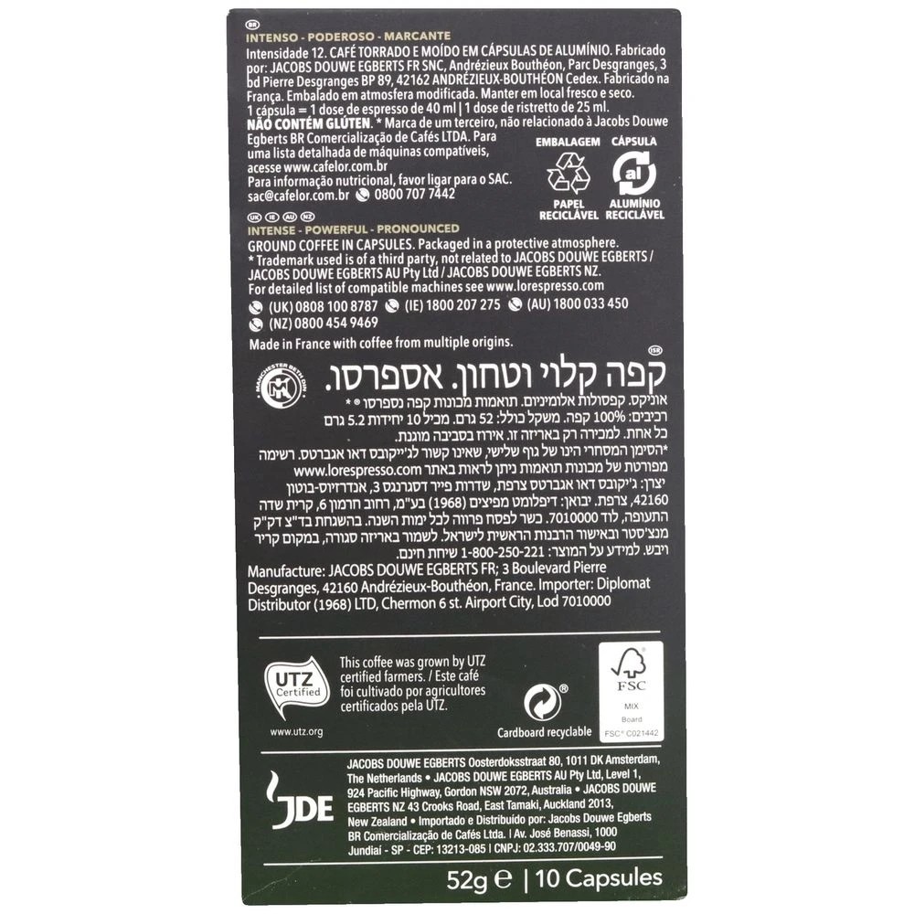 2 L'OR Espresso Coffee Capsules Onyx 10 Pack, 2 of 2