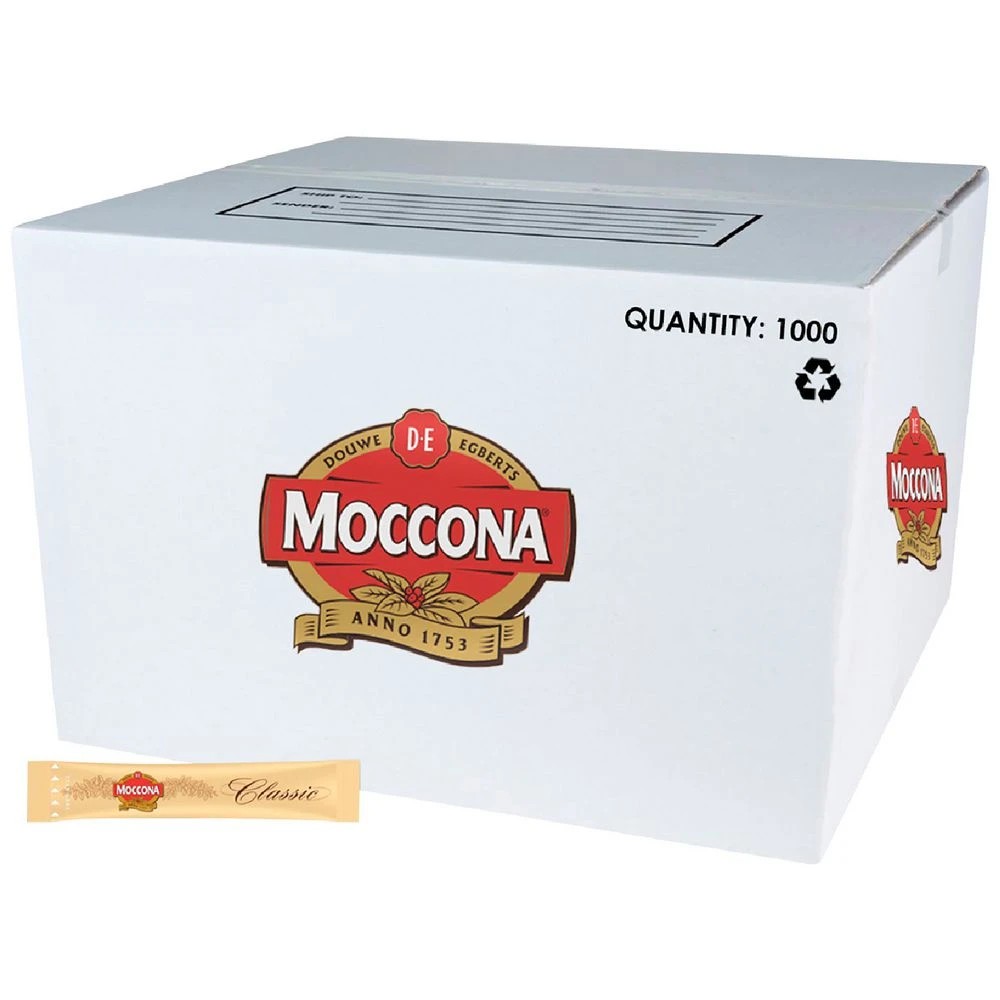 1 Moccona Classic Medium Roast Coffee Sachets 1000 Pack, 1 of 2