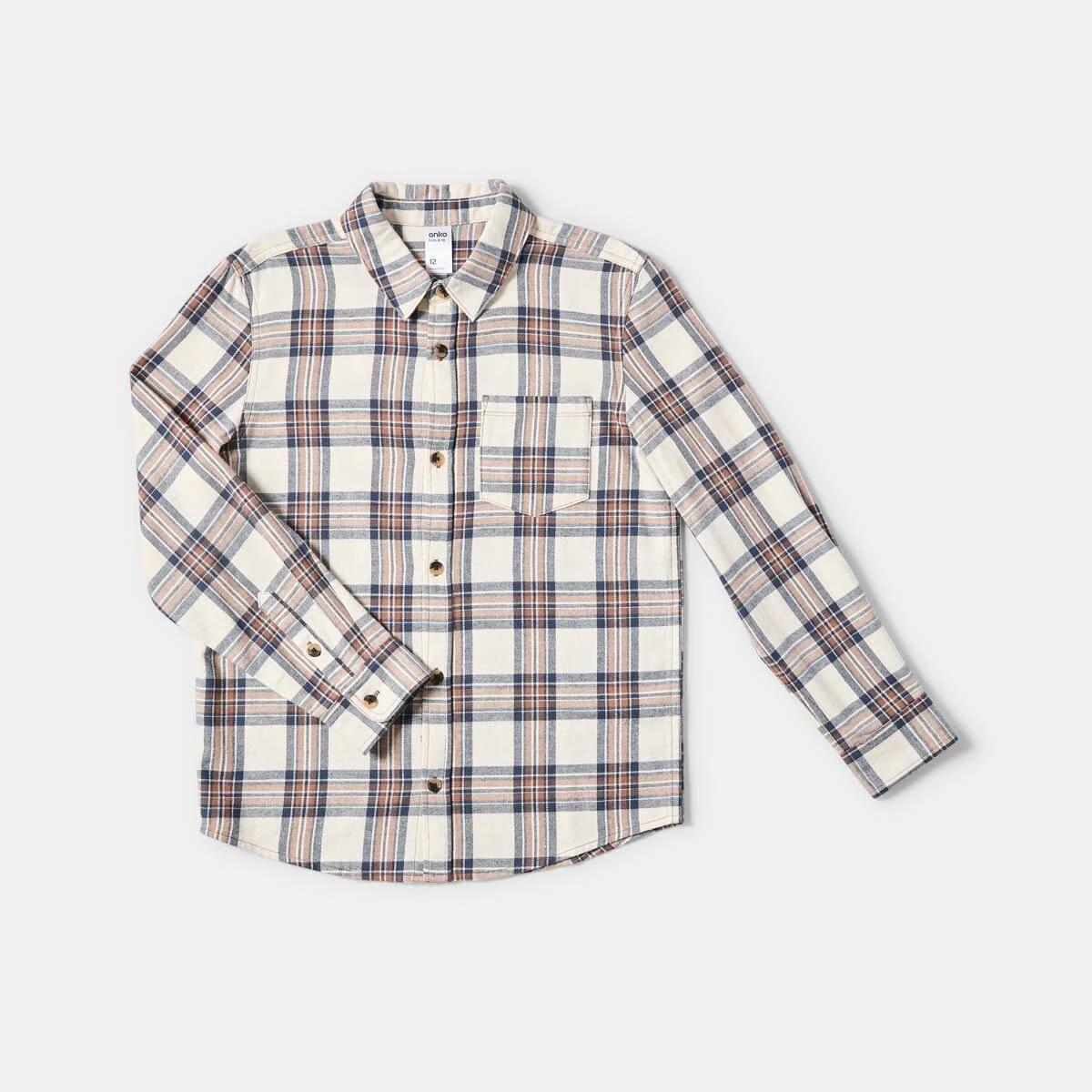 8 Long Sleeve Flannel Shirt Bge Check, 8 of 9
