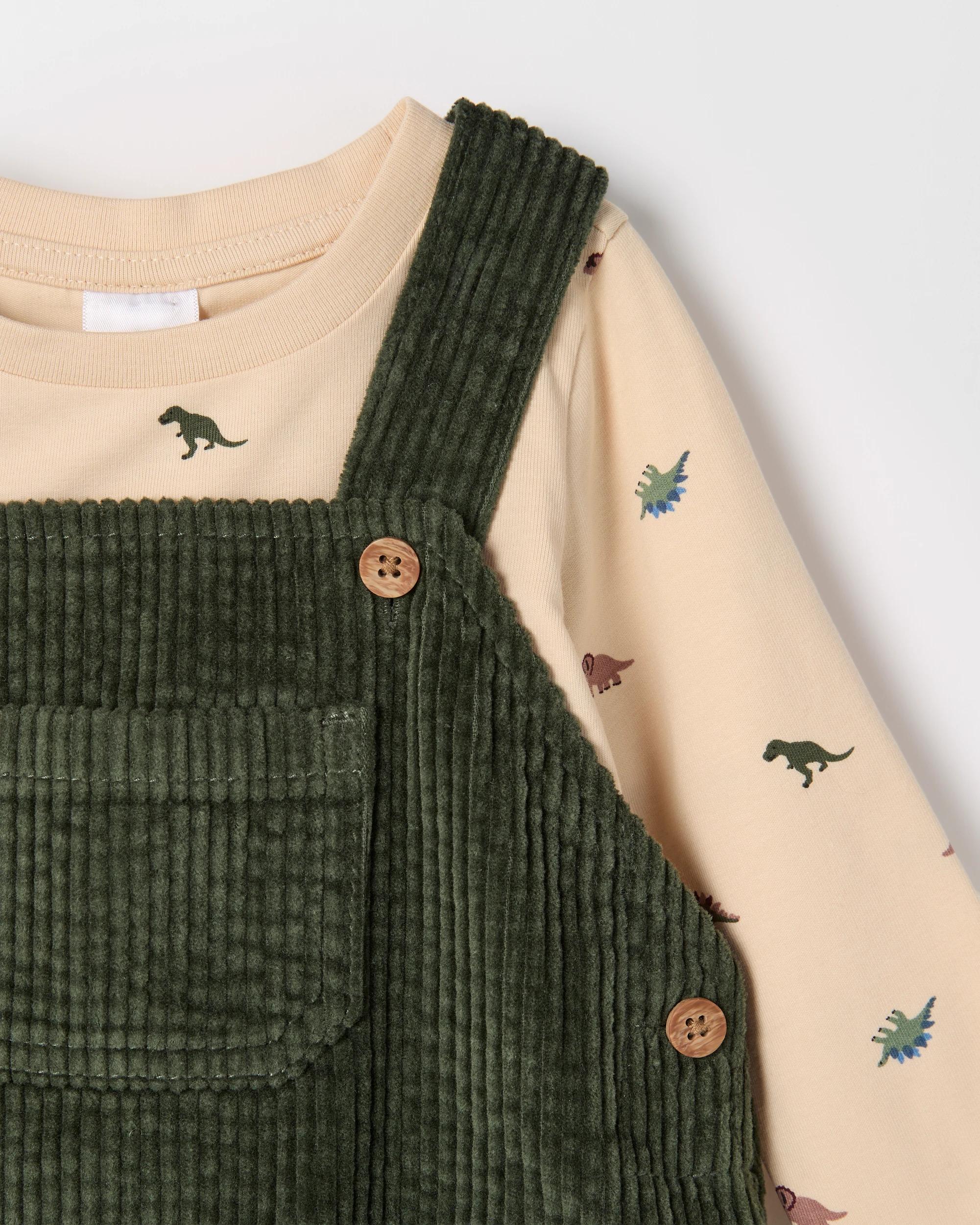 2 Target Baby Cord Overalls and T-Shirt Set BEETLE, 2 of 3