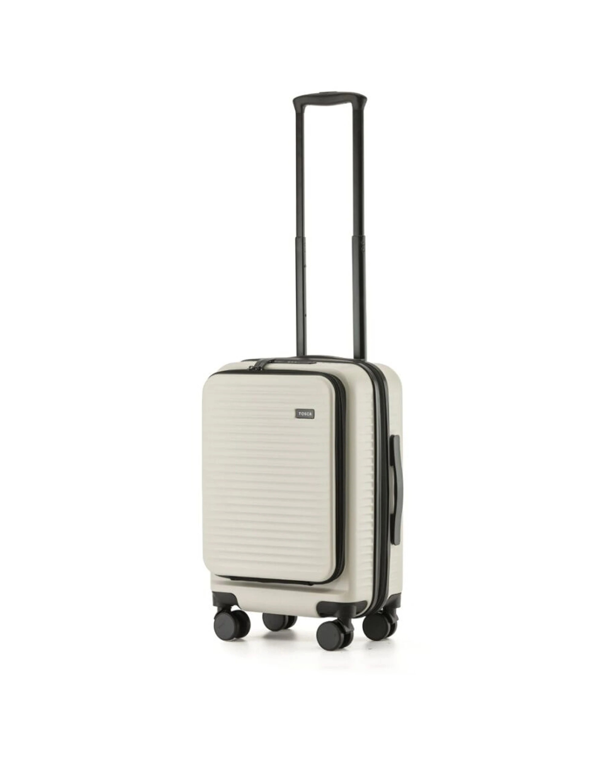 1 Tosca Zen Carry-On Suitcase Onboard Travel Luggage With Lock - Beige, 1 of 4