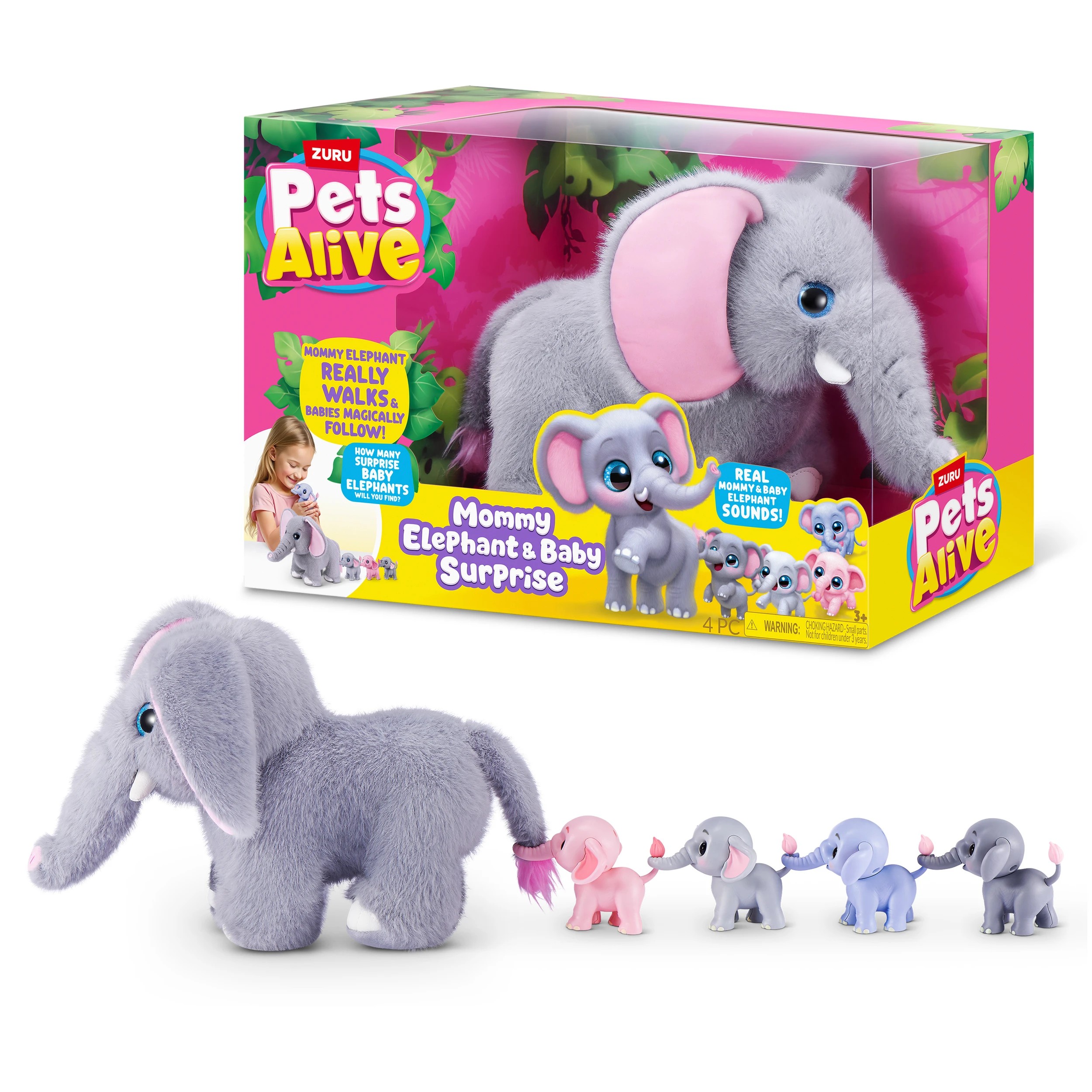 1 Zuru Pets Alive Mommy Elephant & Baby Surprise - Assorted, 1 of 10