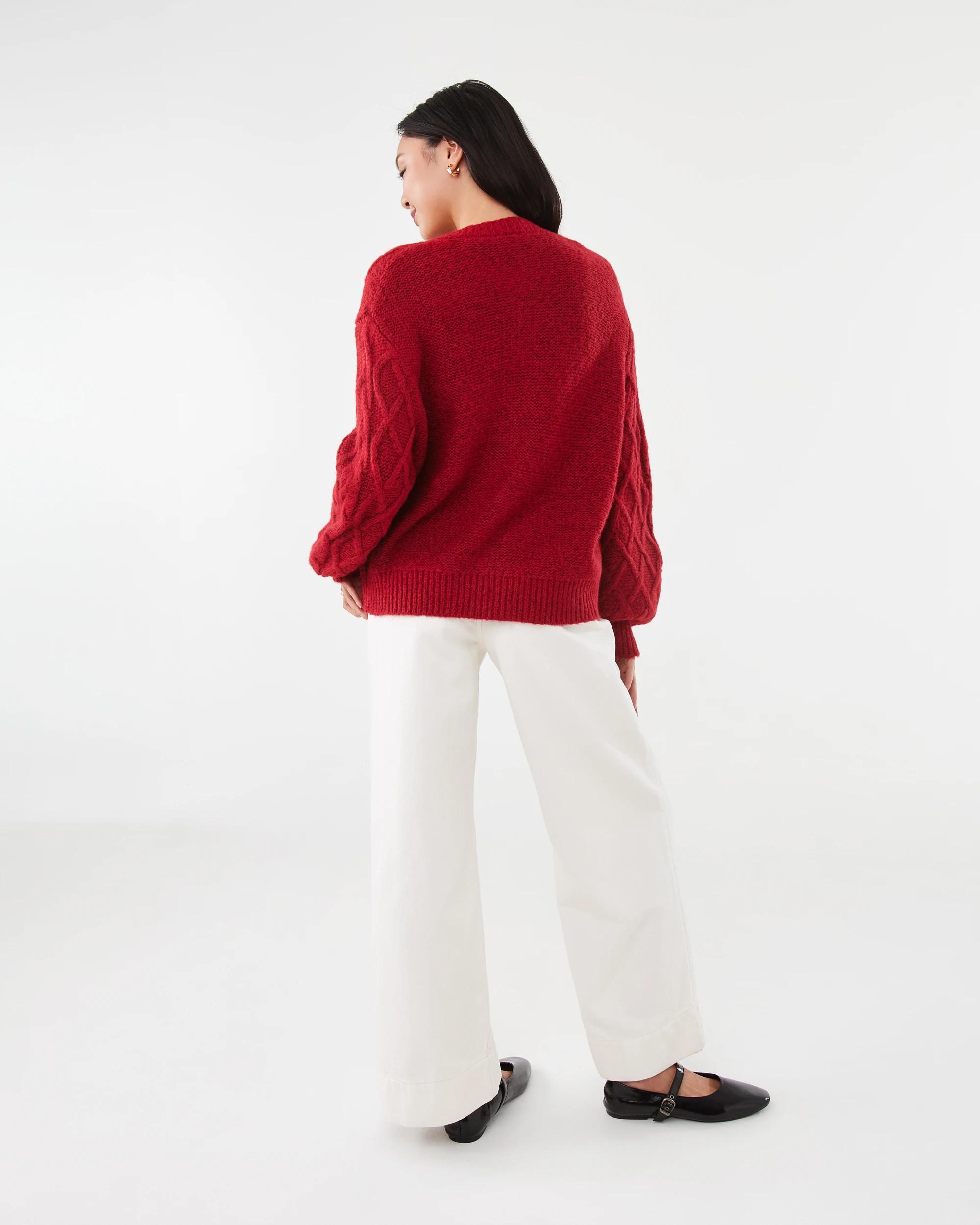 4 Belted Wide Leg Jeans Ecru, 4 of 8