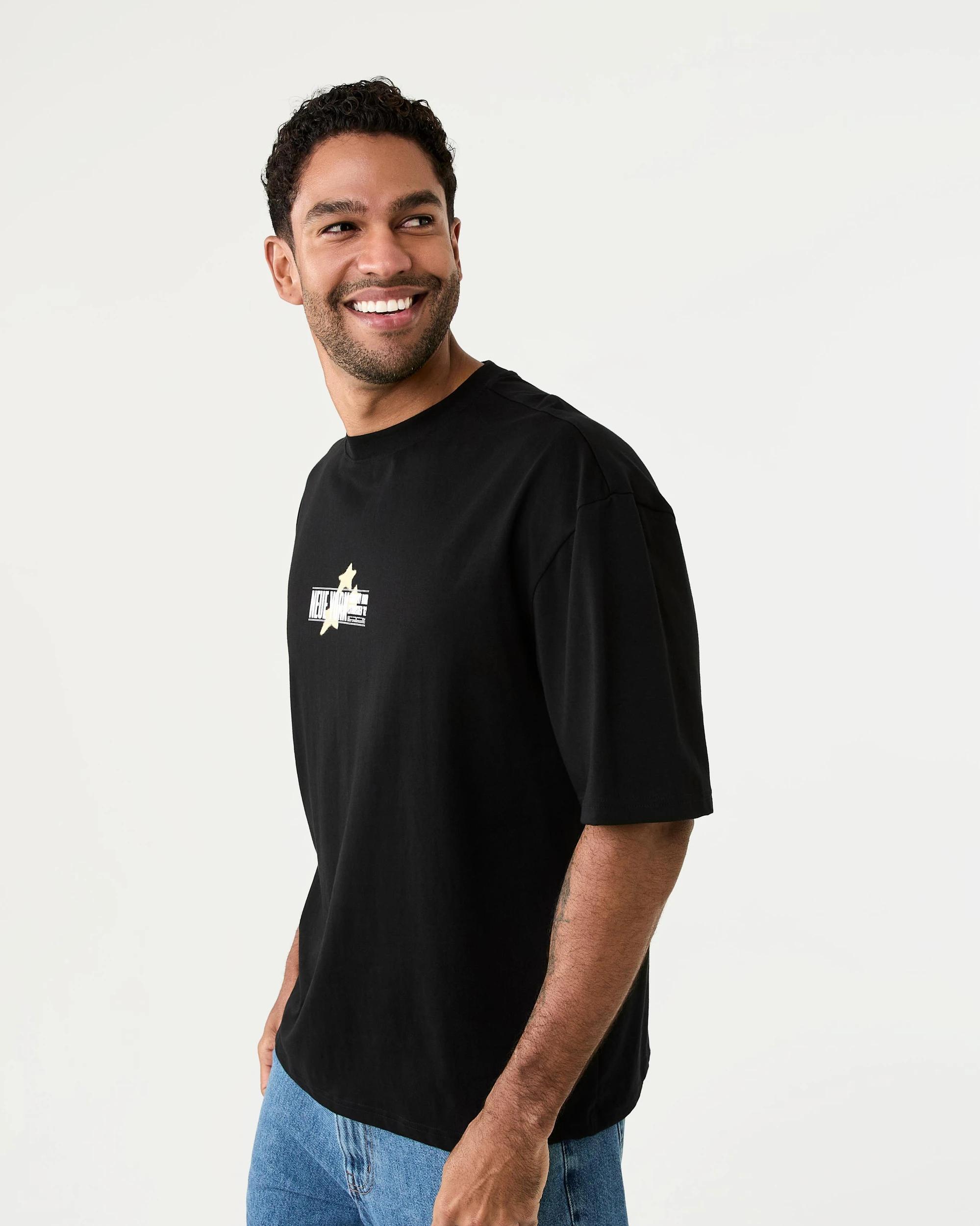 3 Boxy Print T-shirt Blk Nyork, 3 of 7