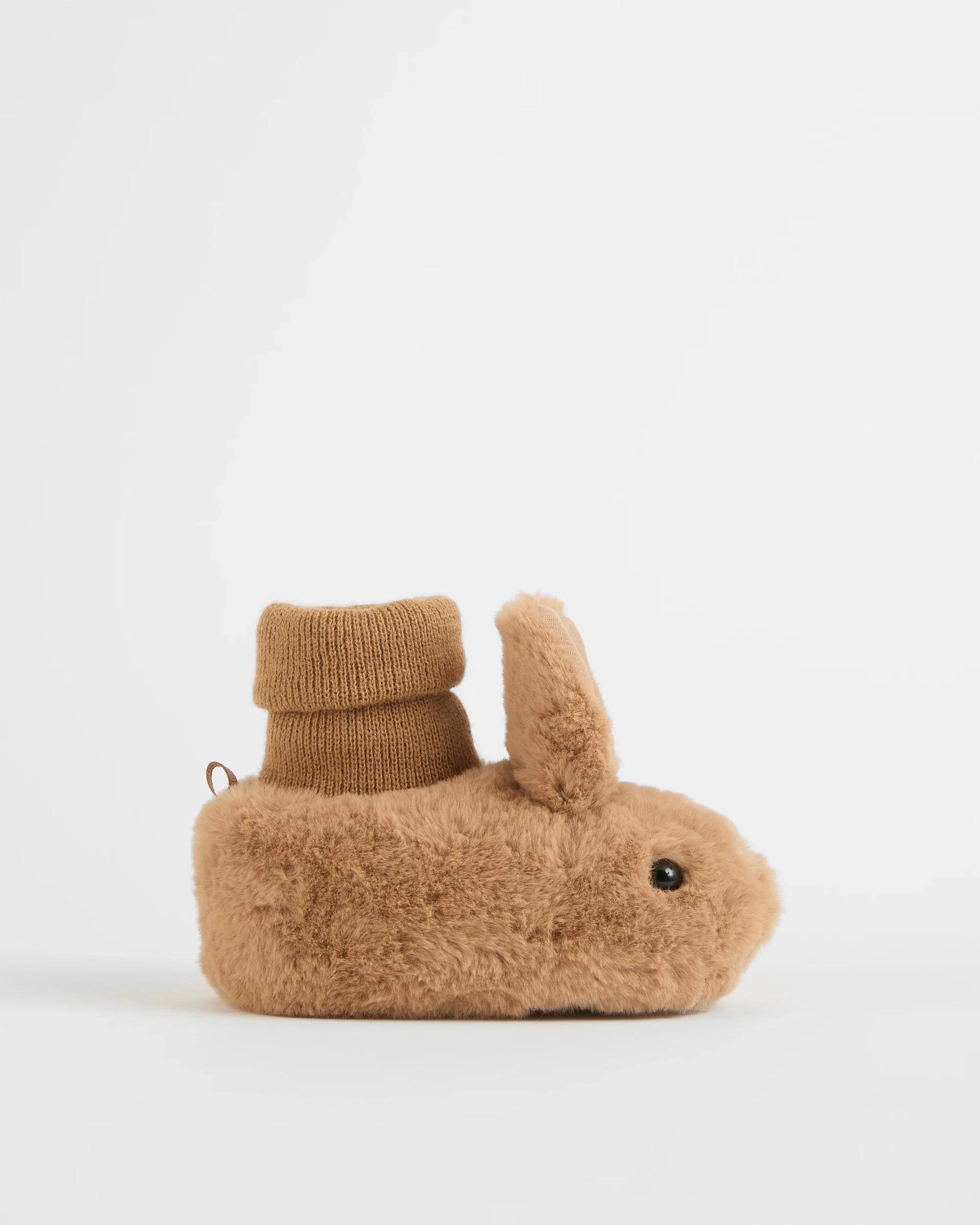 1 Target Baby Baby Pre-Walker Bunny Slipper BROWN, 1 of 2