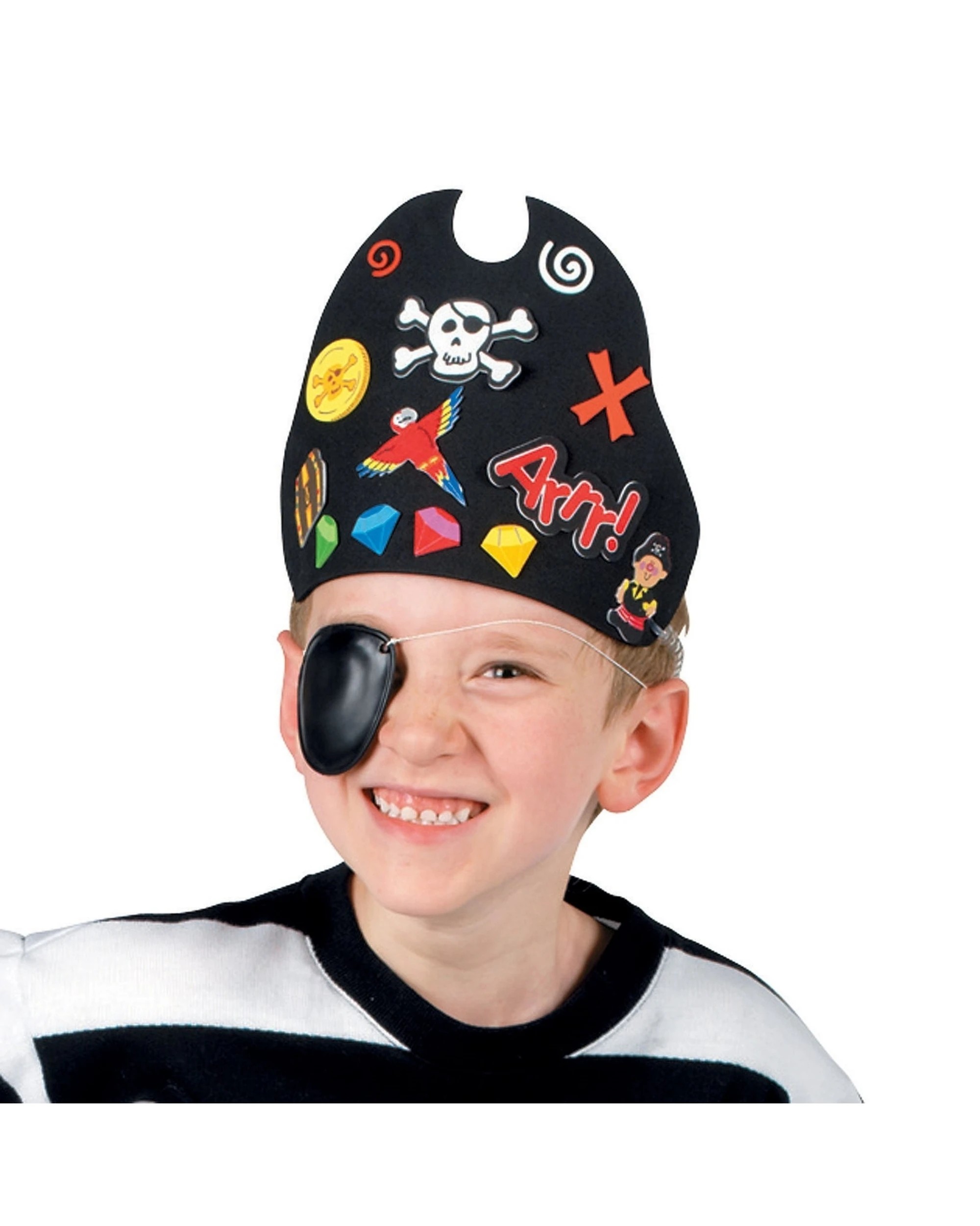 3 Partyrama DIY Foam Pirate Hats Pack of 12, 3 of 3