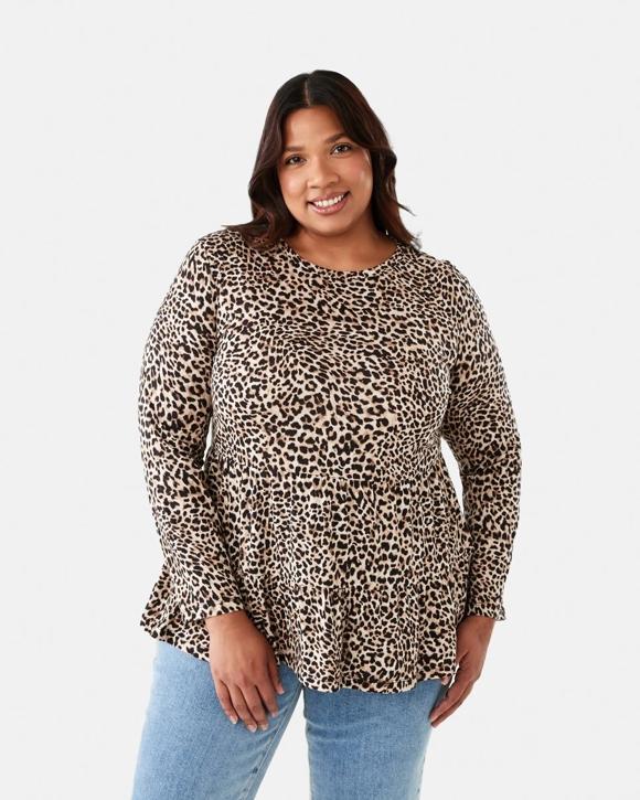 Curve Long Sleeve Smock Top