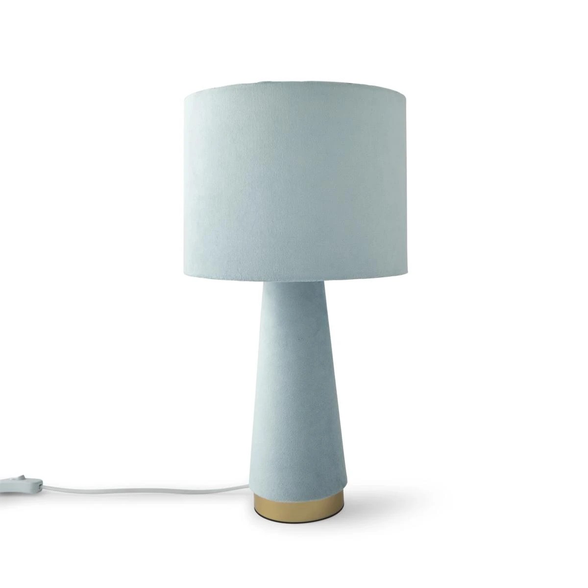 2 Leona Velvet Table Lamp - Blue, 2 of 7
