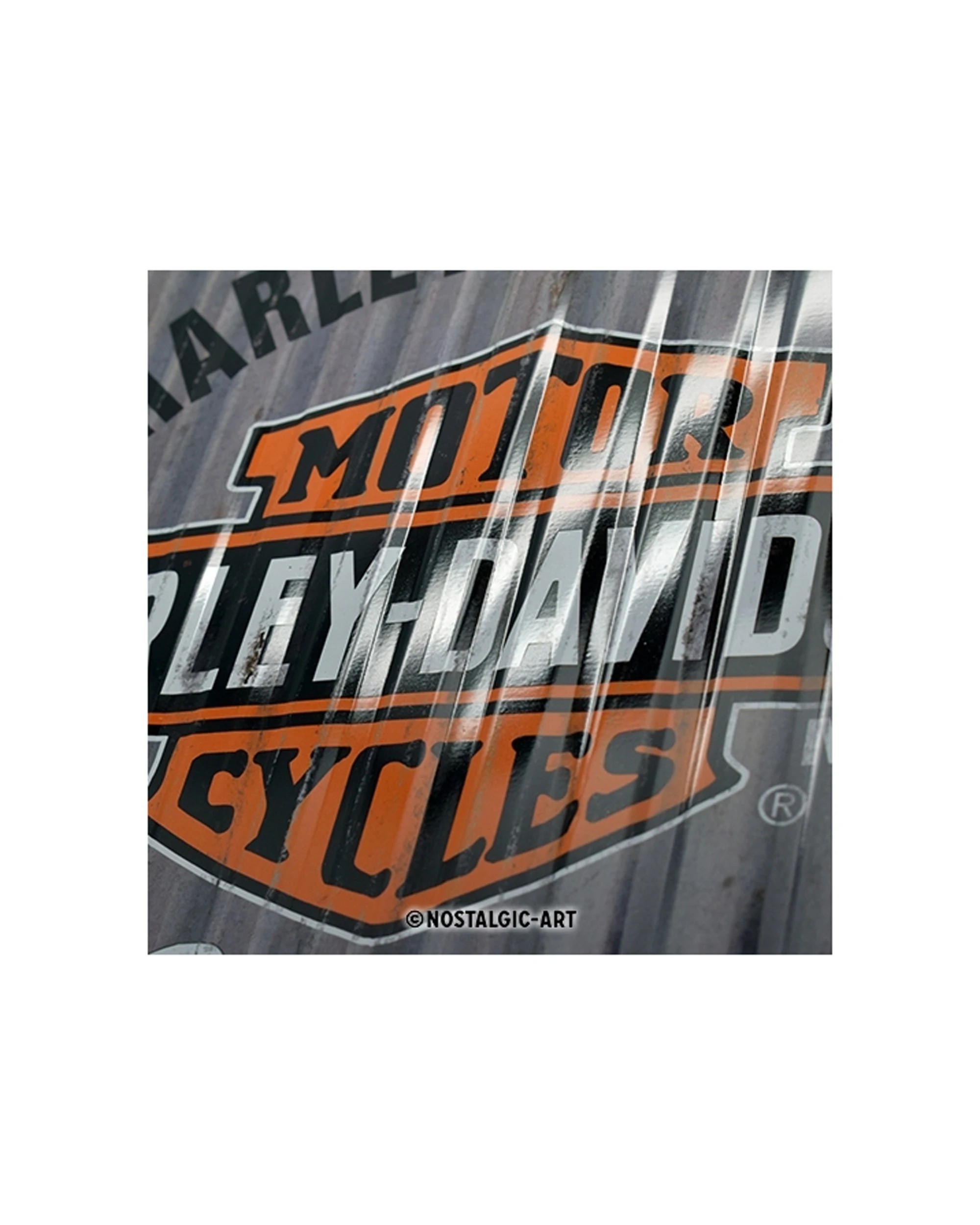 3 Nostalgic-Art Large 30x40cm Metal Wall Art Sign Plaque - Harley - Grey, 3 of 4