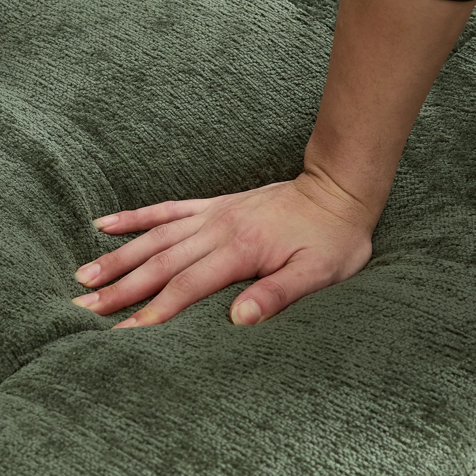 2 Advwin Loveseat Sofa 184cm Chenille Fabric Modern Sectional Couch With Removable Backrest Green, 2 of 7