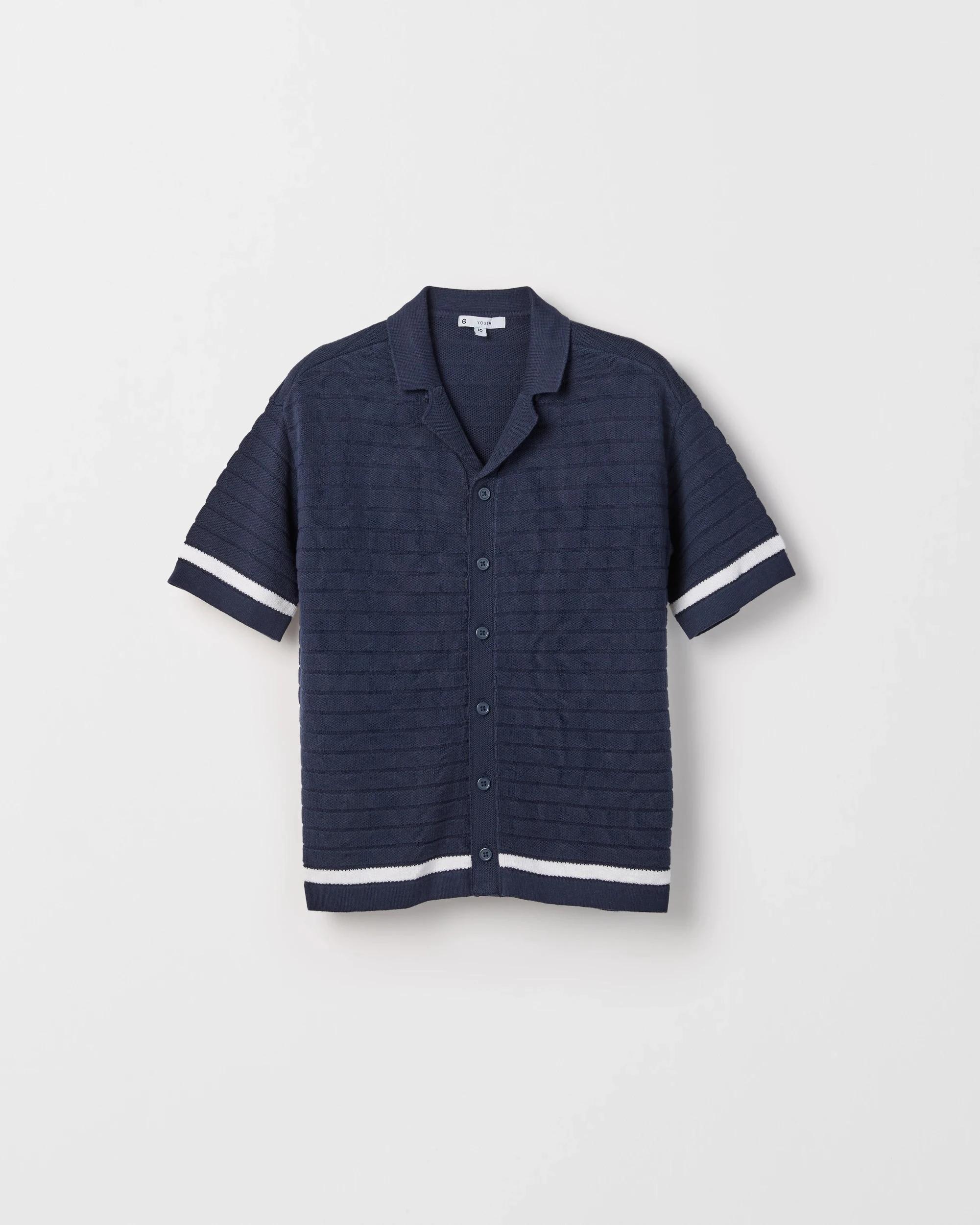 1 Target Australian Cotton Knit Short Sleeve Shirt NAVY, 1 of 3