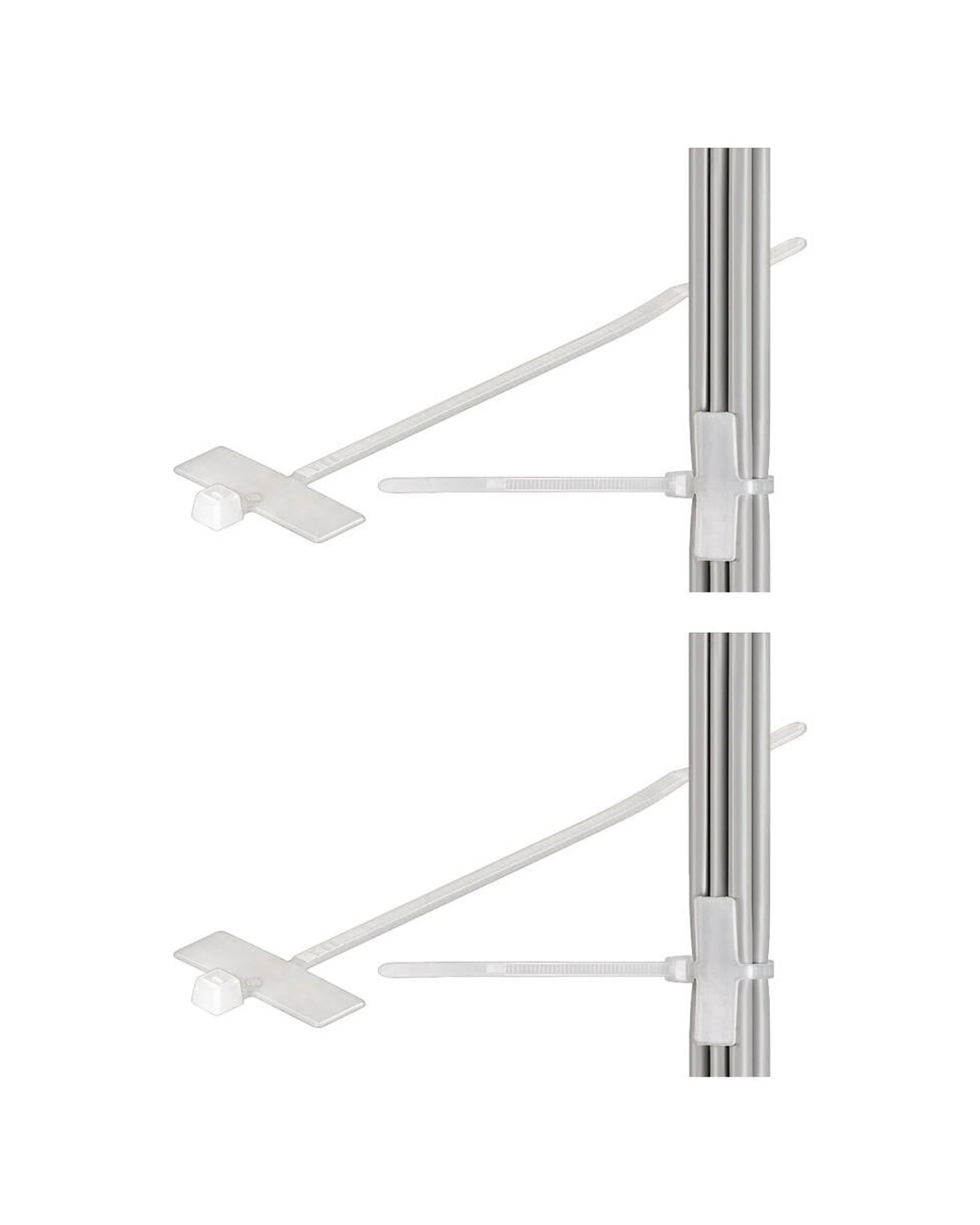 1 Goobay 2PK Cable Marker Tie With Labelling Field 2.5cm - White, 1 of 2