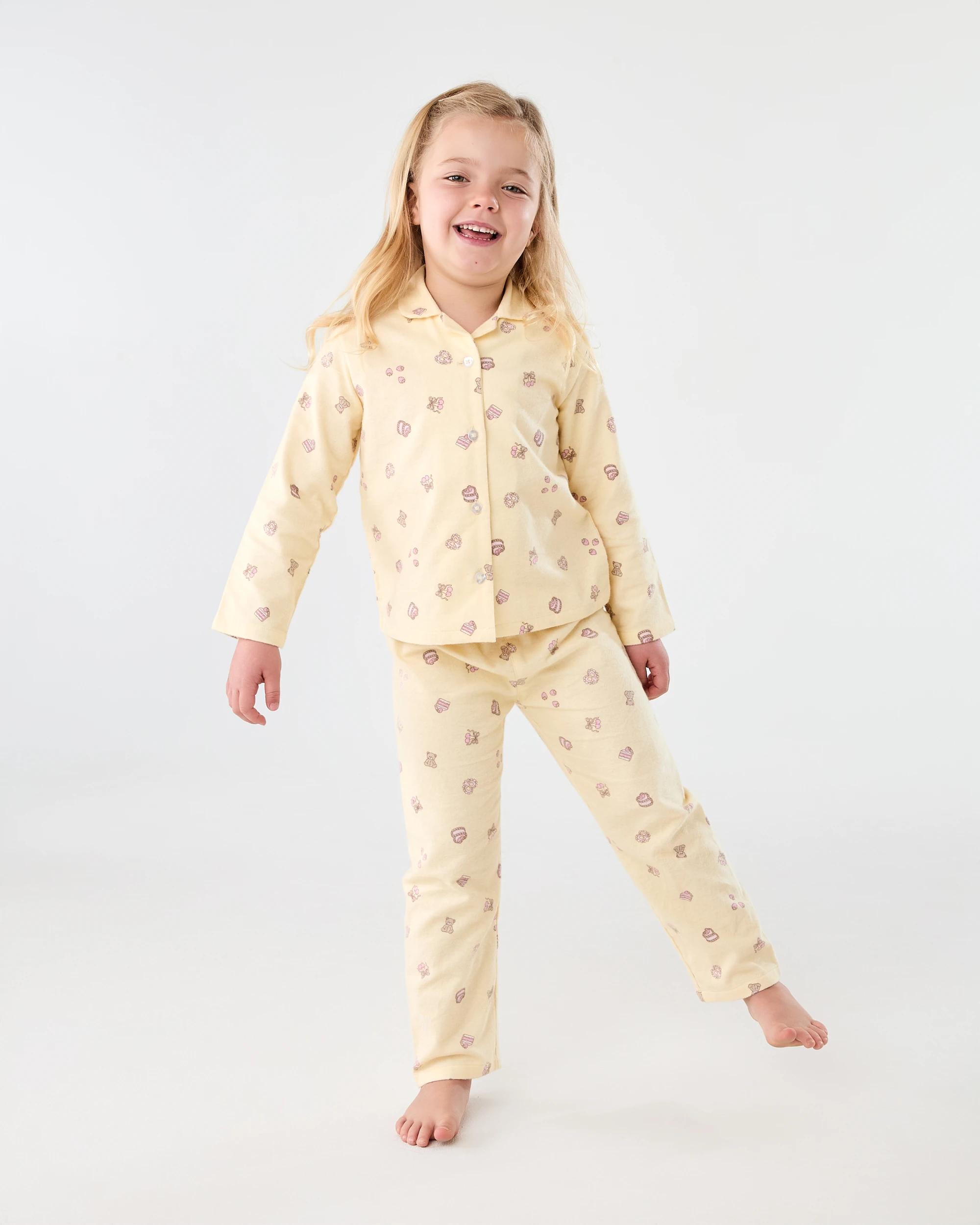 1 Flannel Pyjama Set Ylw Swet, 1 of 8