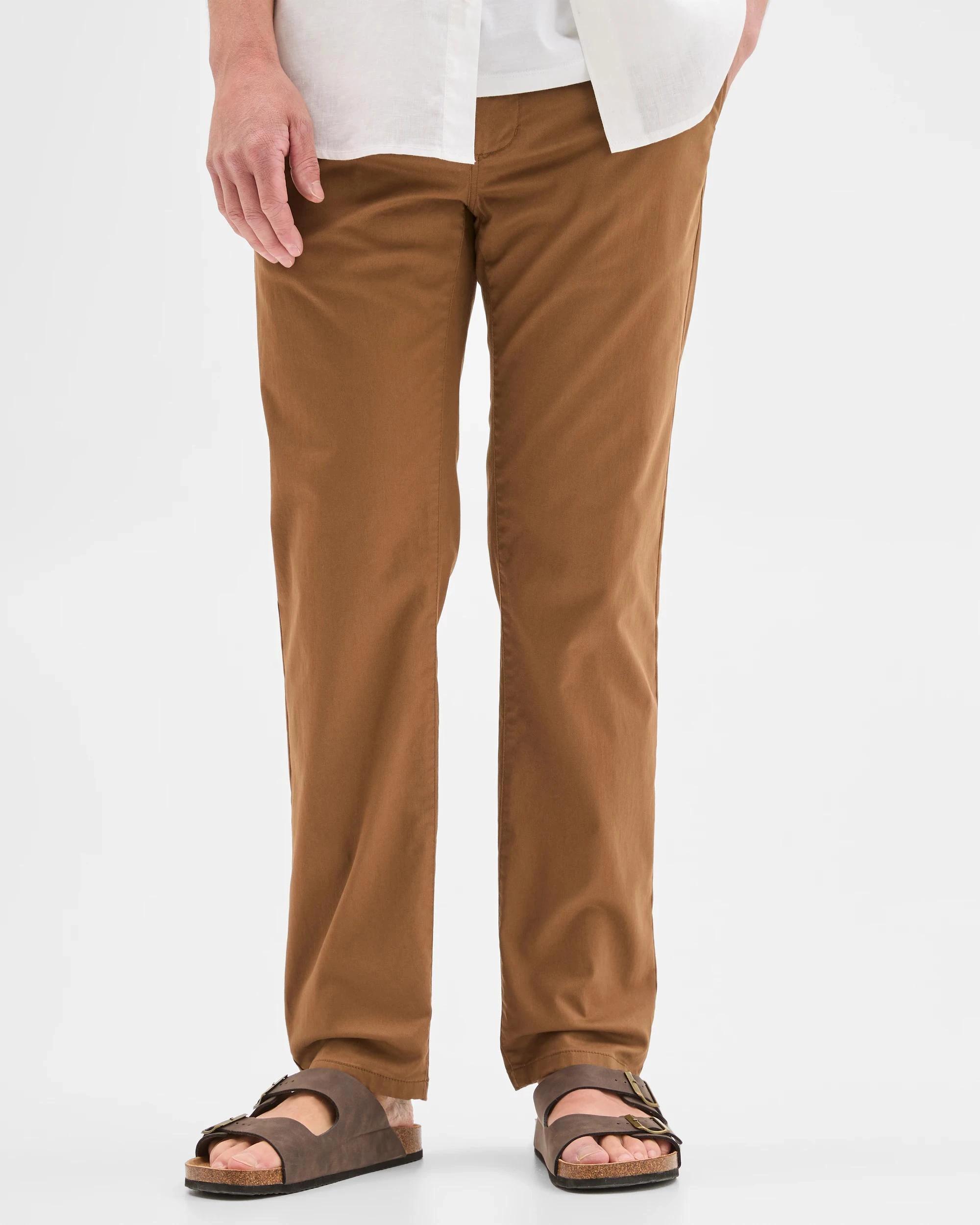 3 Target Australian Cotton Rich Straight Chino Pants SEPIA, 3 of 7
