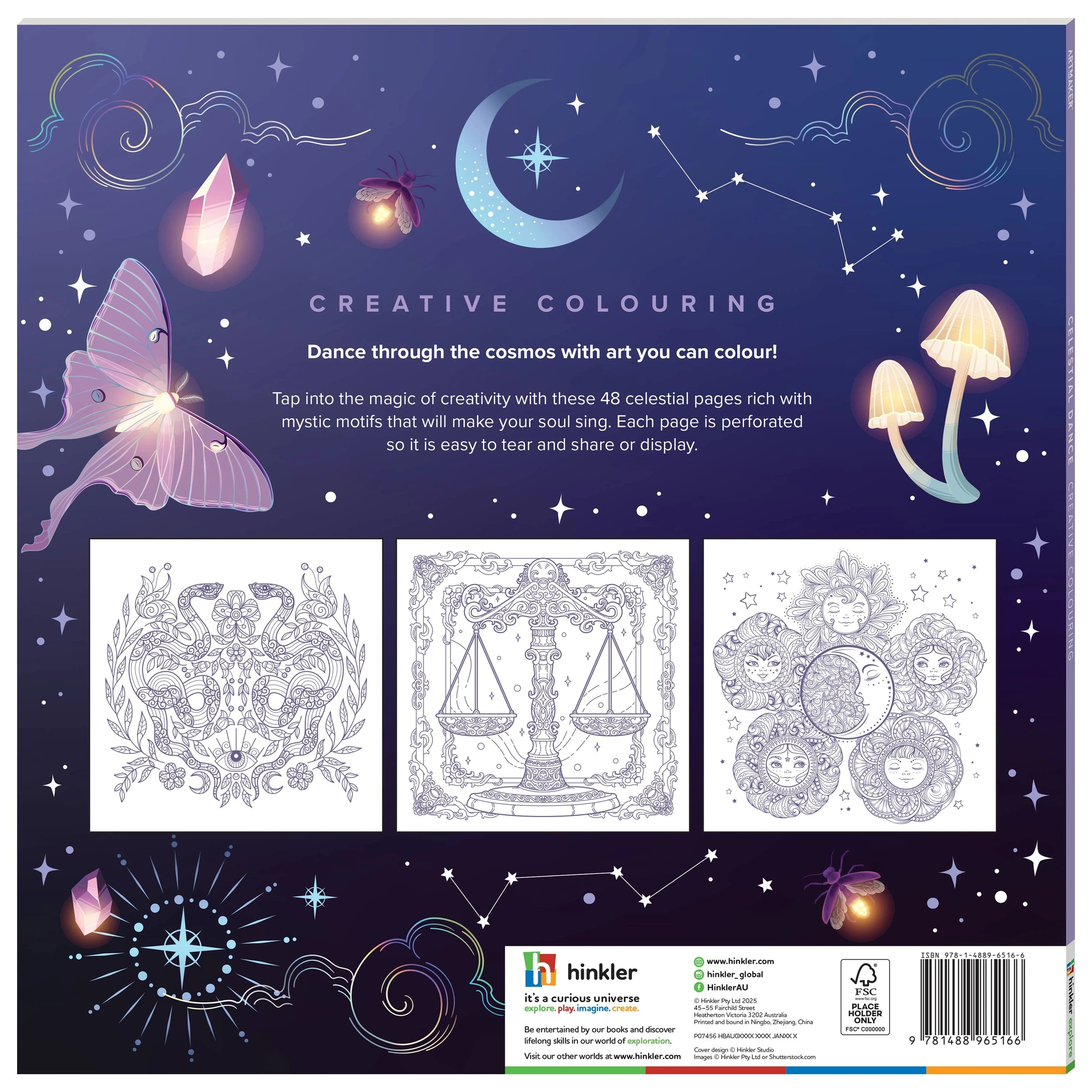 4 Art Maker Celestial Dance Creative Colouring - Book, 4 of 4