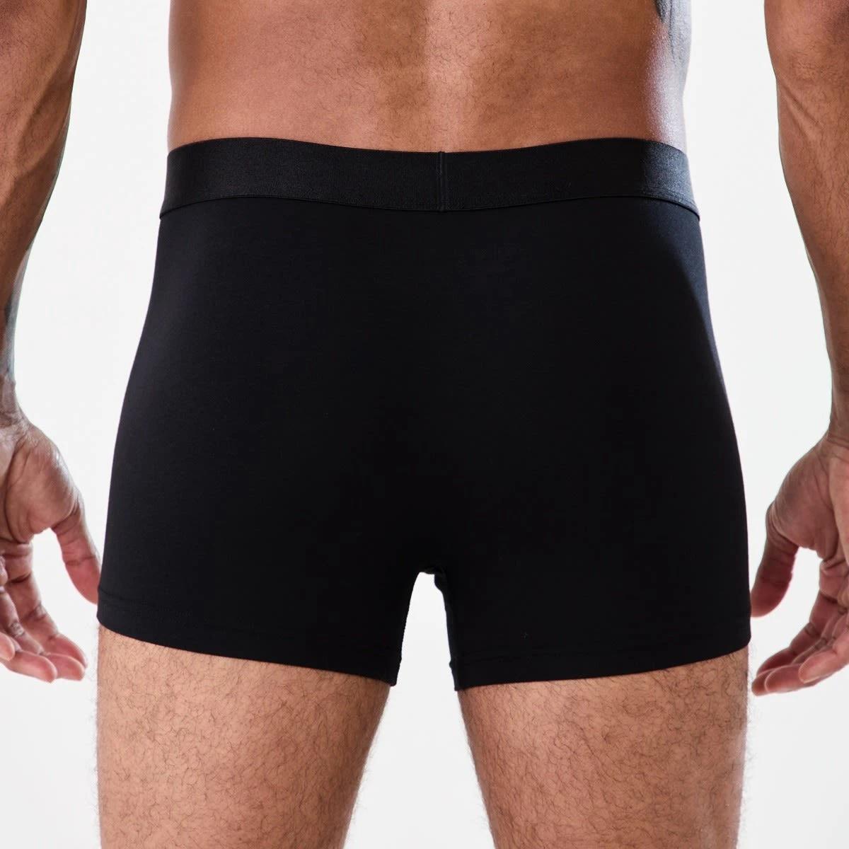 4 3 Pack Cotton Modal Trunks Black, 4 of 6
