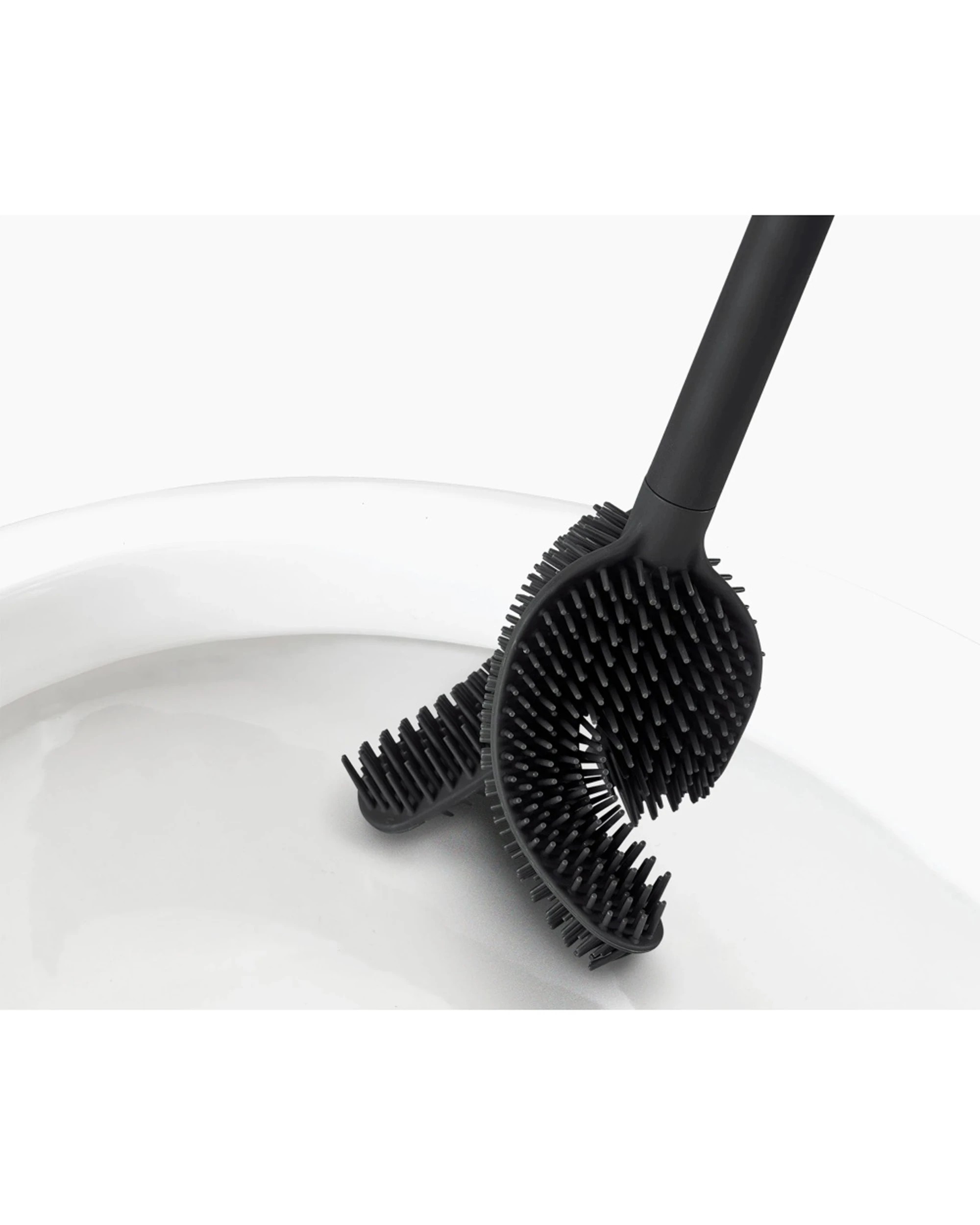 4 Joseph Joseph Flex 360 Lite Bathroom Toilet Cleaning Brush With Holder 2PK - Black, 4 of 7