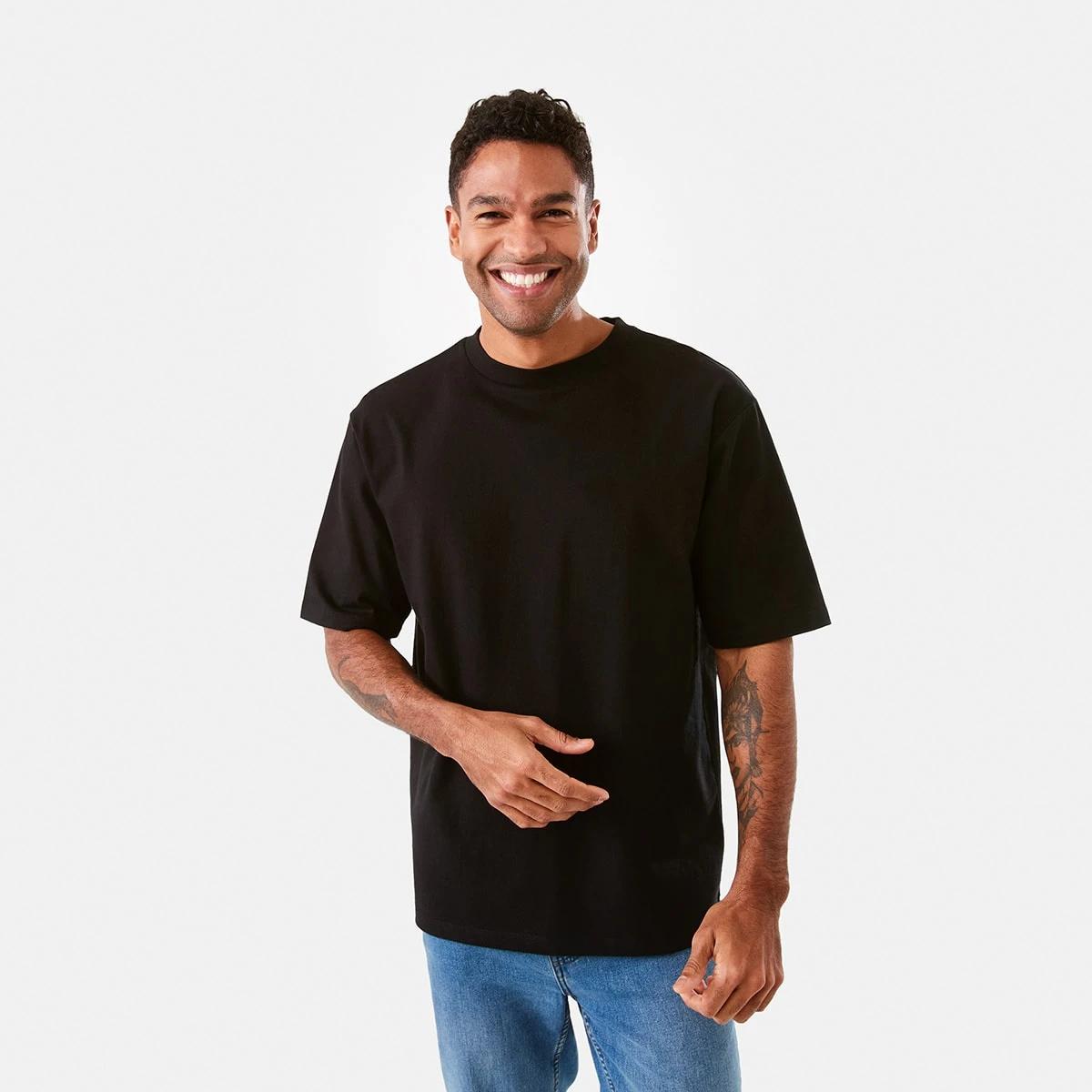 1 Oversized Heavyweight T-shirt Black, 1 of 6