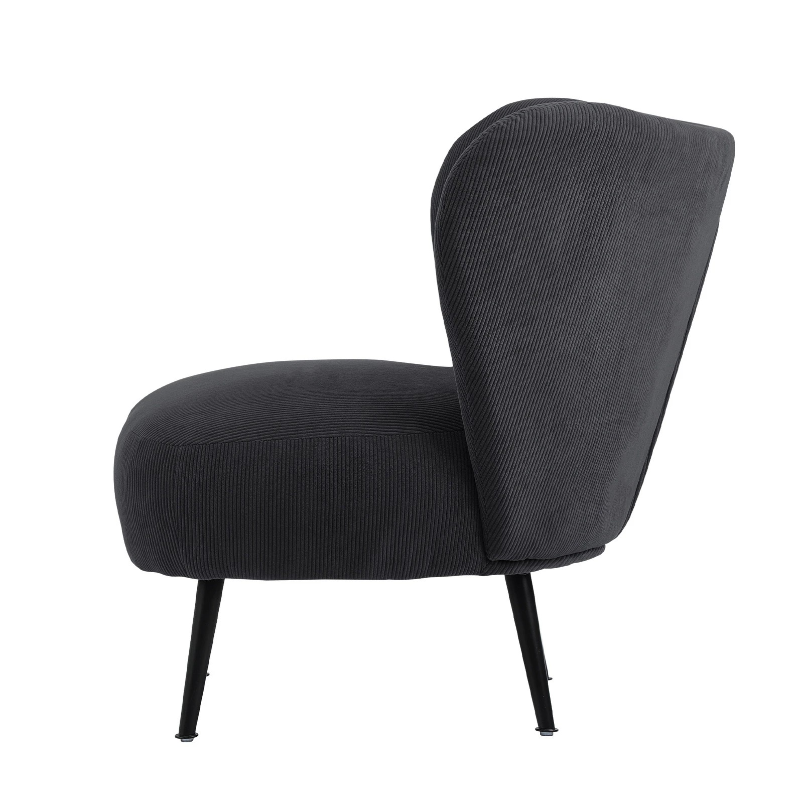 10 Oikiture Armchair Lounge Chair With Lumbar Pillow Wingback Velvet
 - Charcoal, 10 of 10