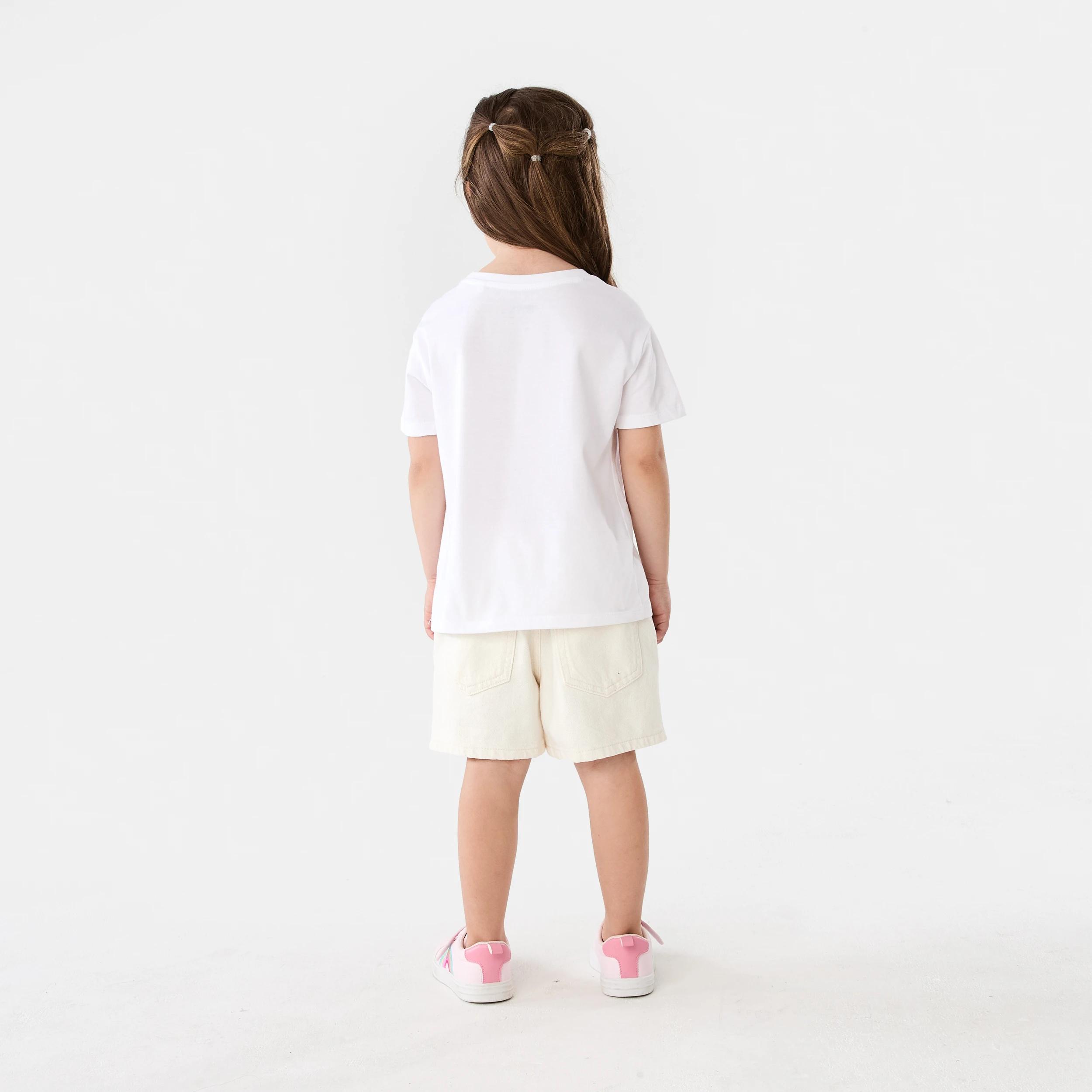 7 Embroidery Denim Shorts BEIGE RIBBON BOW, 7 of 7