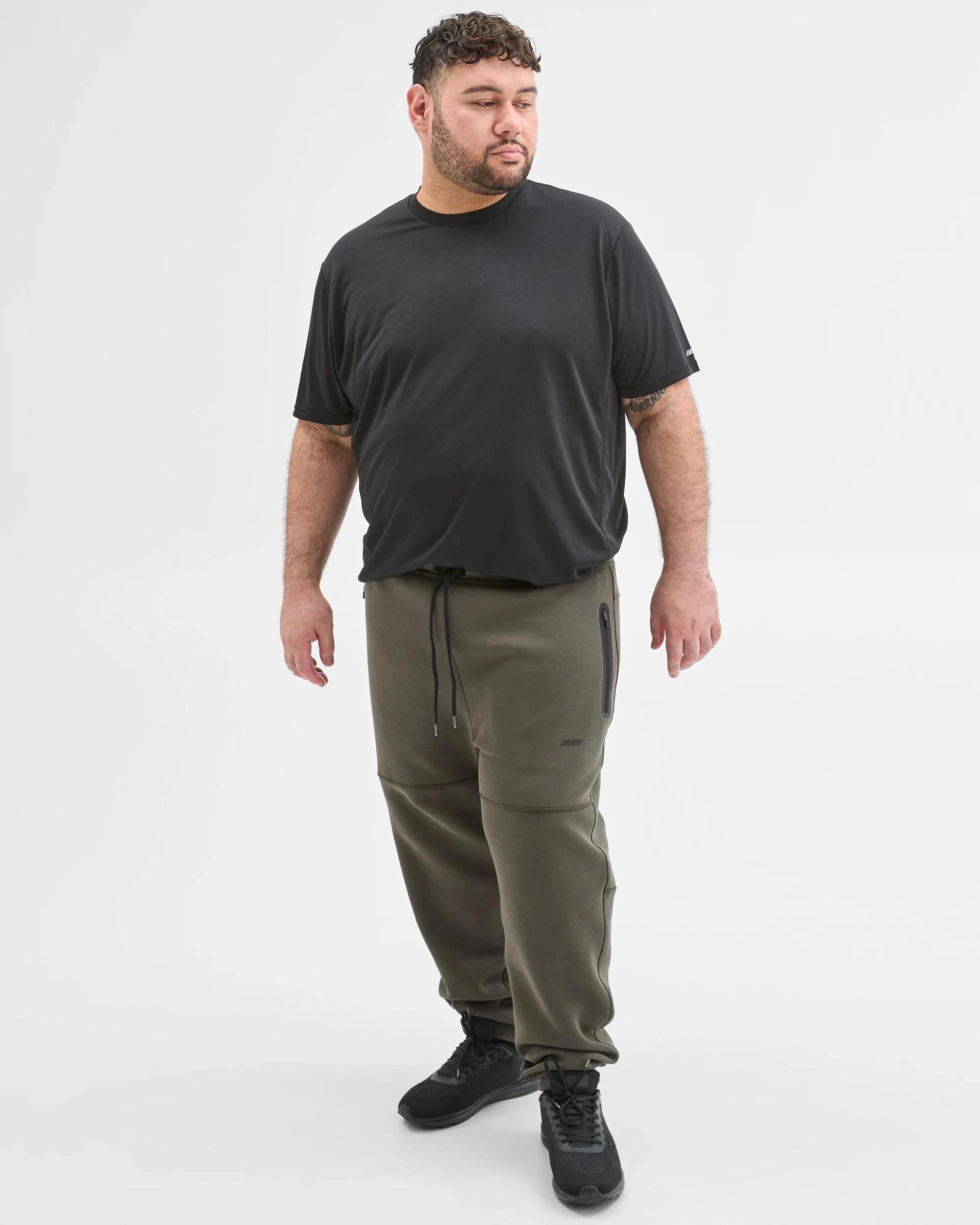 2 Target Man Plus Plus Size Australian Cotton Blend Active Scuba Trackpants KHAKI, 2 of 5