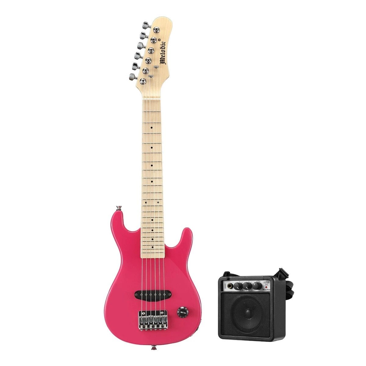 1 Melodic 30 Inch Children Kids Electric Musical Instrument Guitar w/ 5W Amp Picks, 1 of 3
