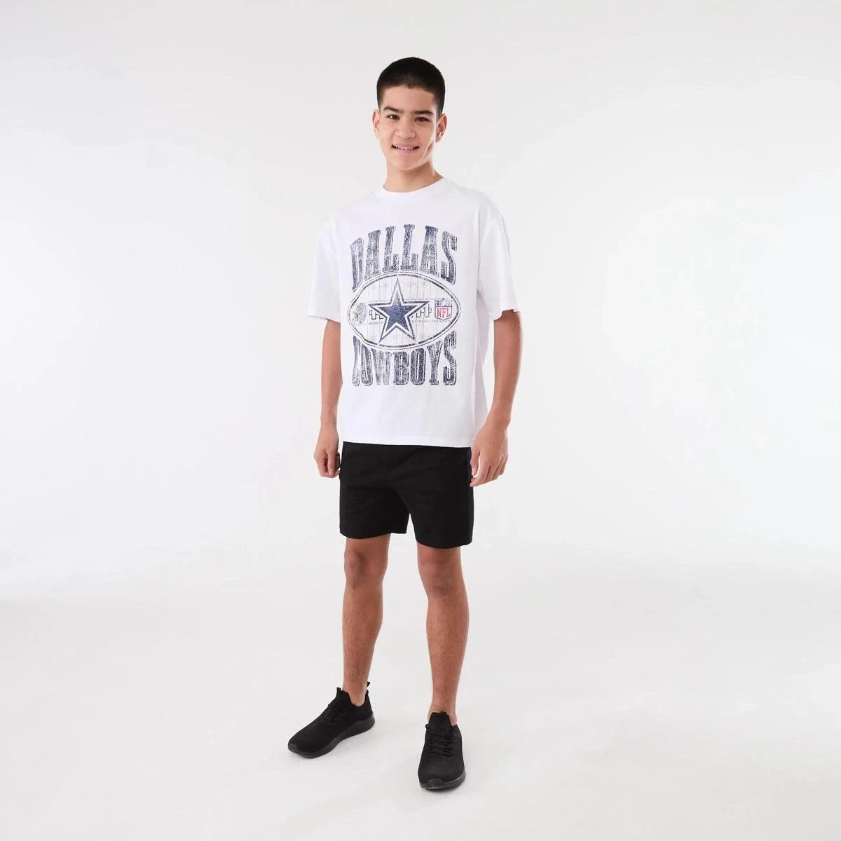 5 Official NFL Kids Youth T-shirt DALLAS WHITE, 5 of 6