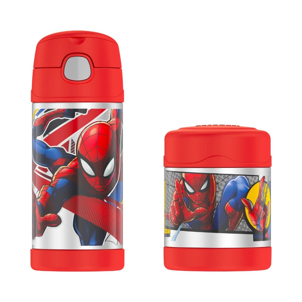1 Thermos FUNtainer Vacuum Insulated Food Jar and Drink Bottle Set - Spiderman, 1 of 3