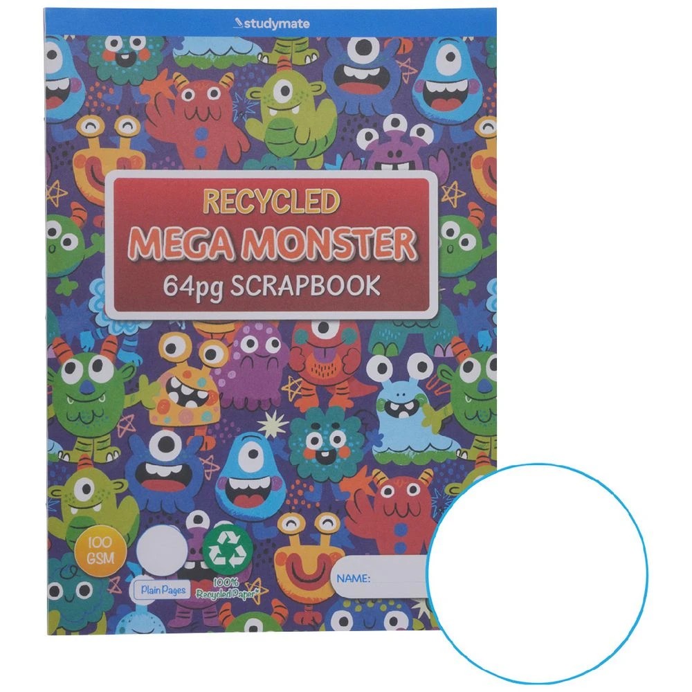 1 Studymate PP Recycled Mega Monster Scrapbook 64pg Clear, 1 of 4
